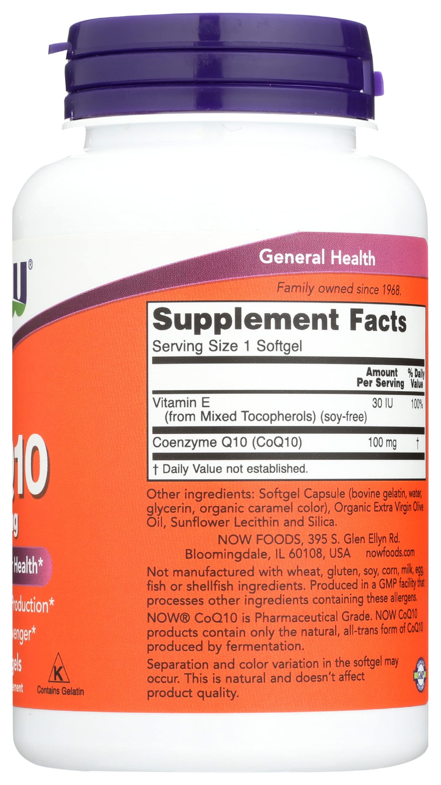 NOW Foods CoQ10 100 mg Softgels 150 Count
