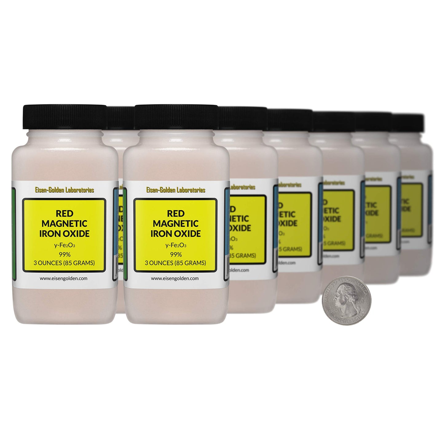 Eisen-Golden Laboratories Red Magnetic Iron Oxide [y-Fe2O3] 99% USP Food Grade Powder, 36 Count