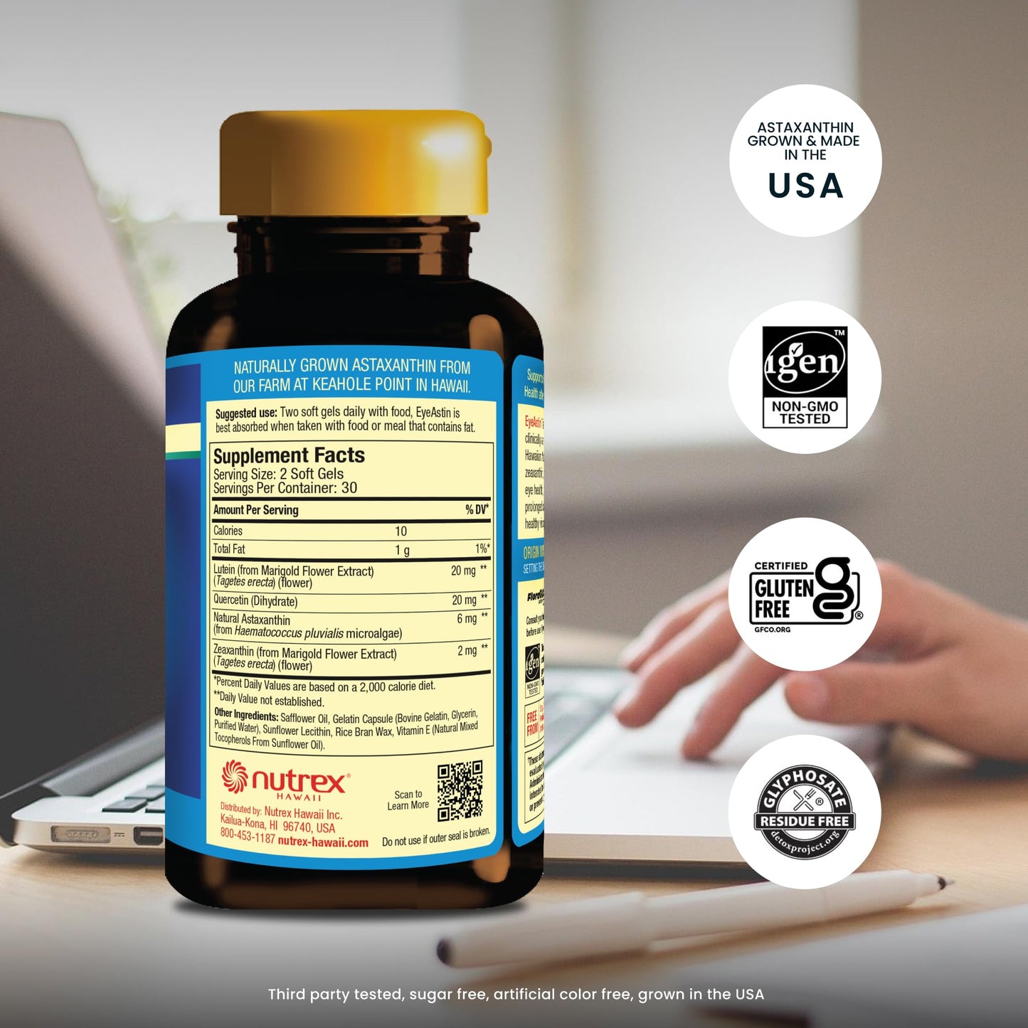 Nutrex Hawaii EyeAstin Softgel 60 Count