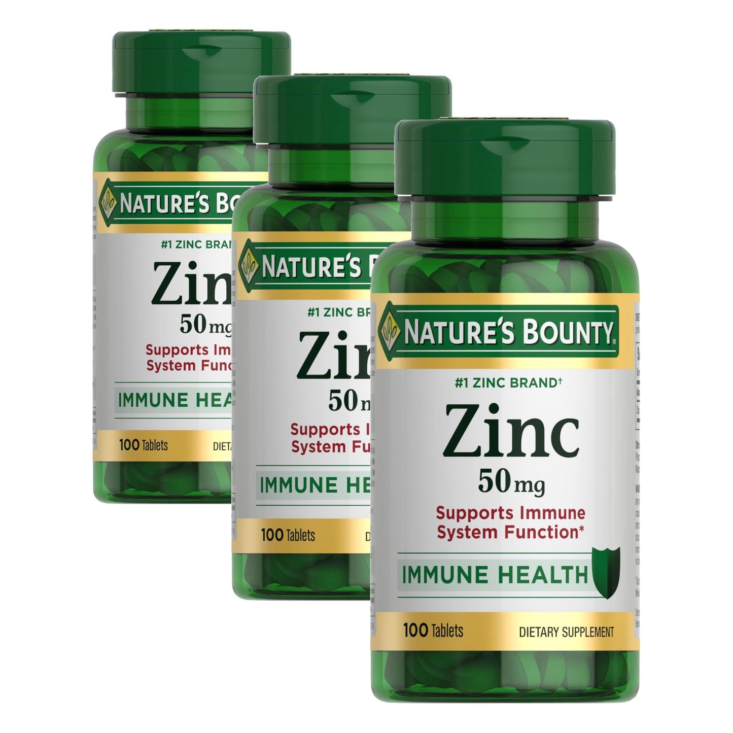 Nature's Bounty Zinc 50mg Immune System, Skin, & Antioxidant Health Support Contributes to DNA Formation, Capsules, 300 Count