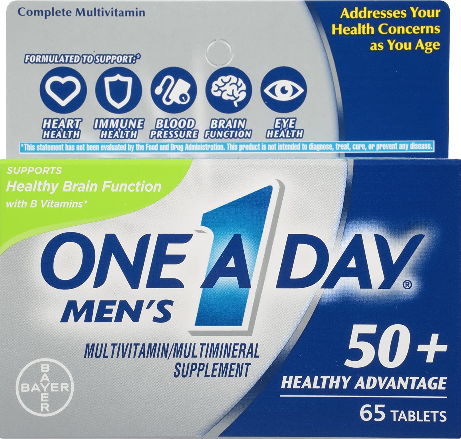 ONE A DAY Men's 50+ Healthy Advantage Multivitamin Tablet, 65 Count