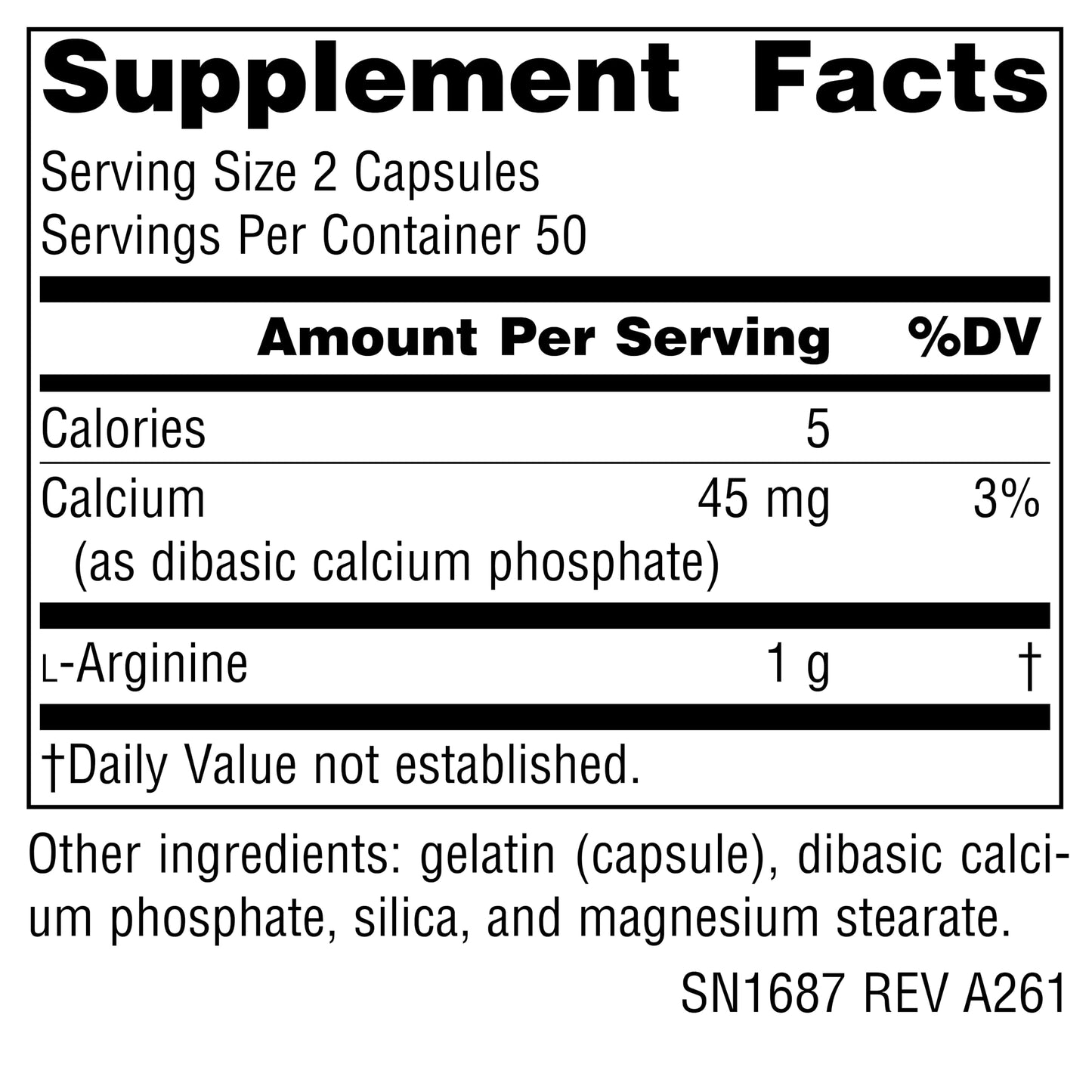 Source Naturals Free Form L-Arginine, 500 mg Capsule, 100 Count