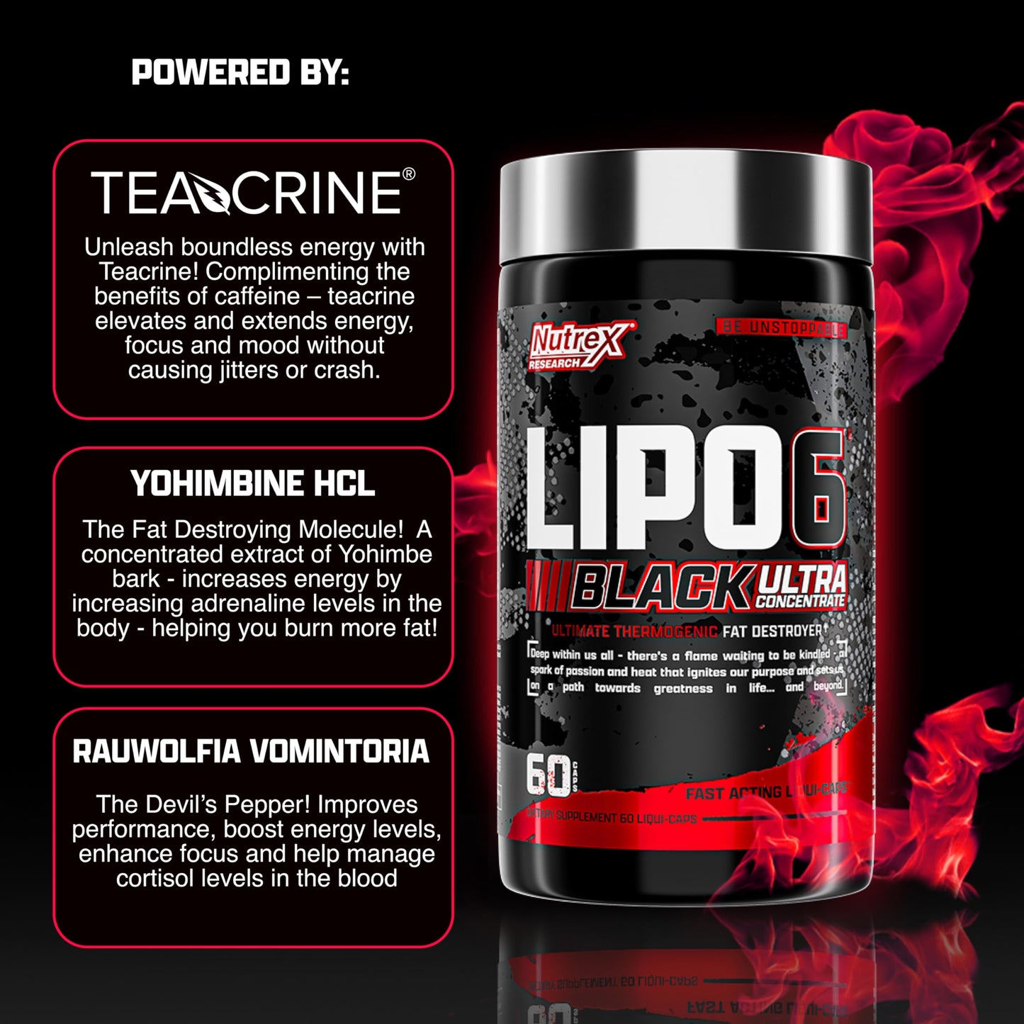 Nutrex Research Lipo-6 Black Ultra Concentrate Thermogenic Fat Burner Capsule 120