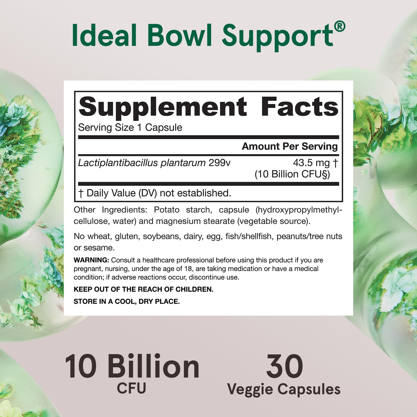 Jarrow Formulas Ideal Bowel Support Vegetarian Capsule 30 Veggie Capsules
