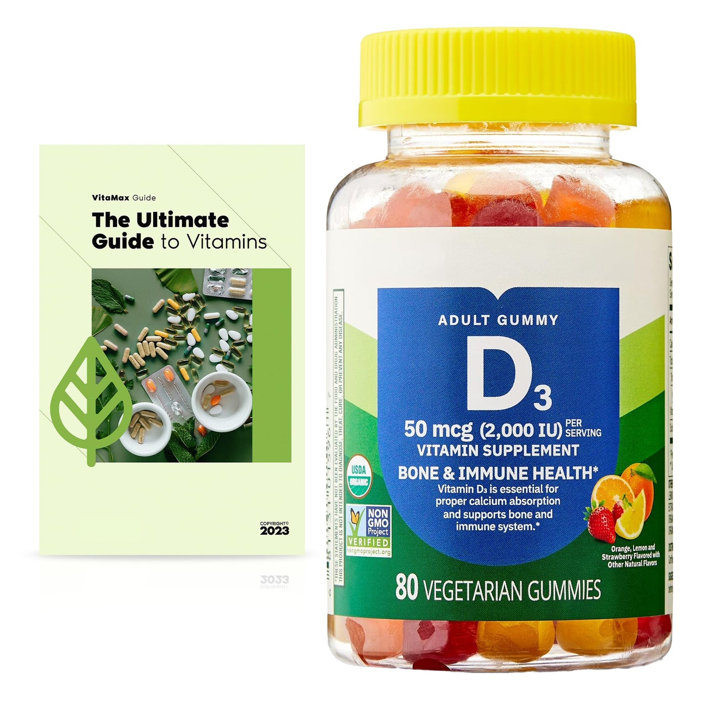 Generic Vitamin D3 Gummies 2000 IU (50 mcg), 80 Count