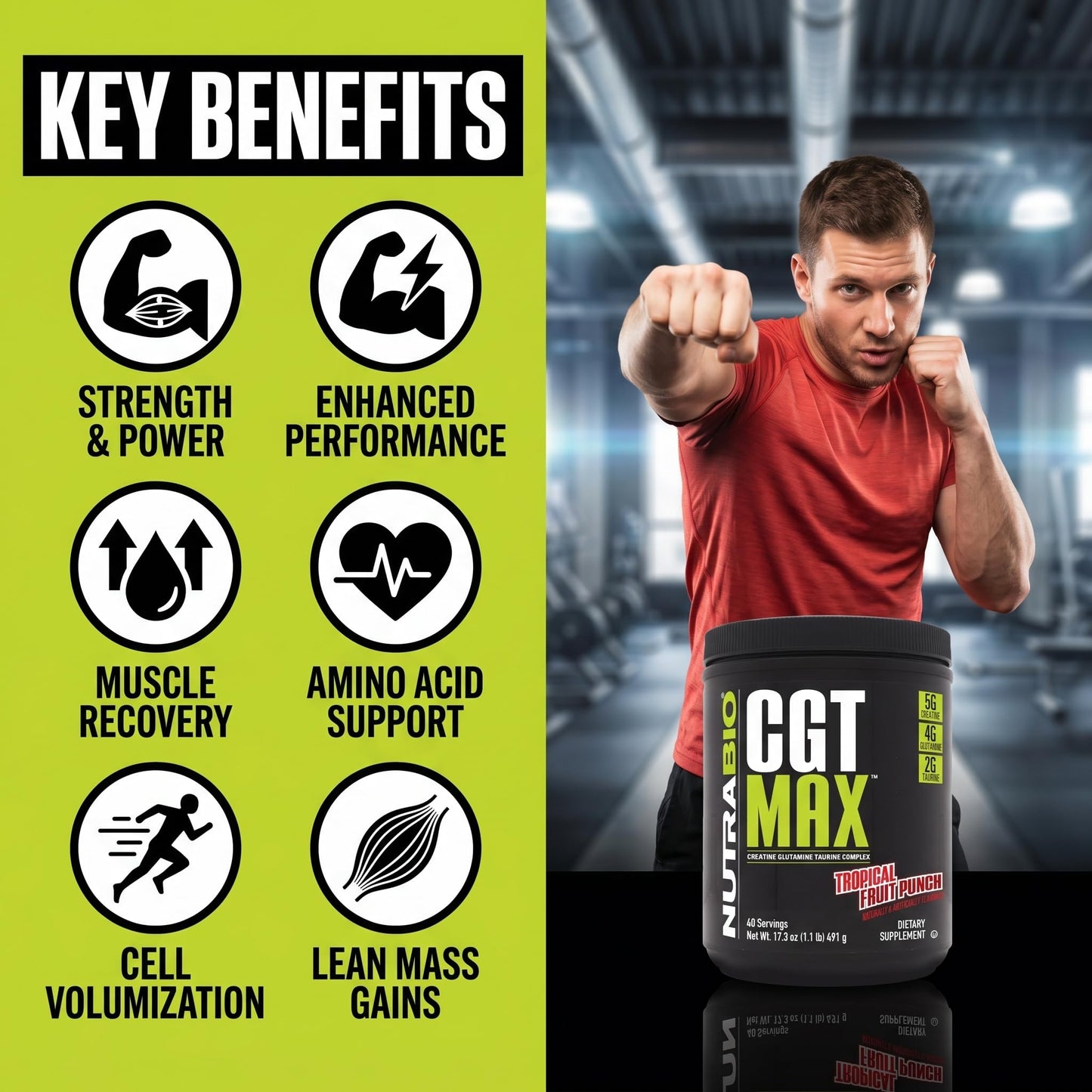 NutraBio CGT-MAX Powder 1.08 lb