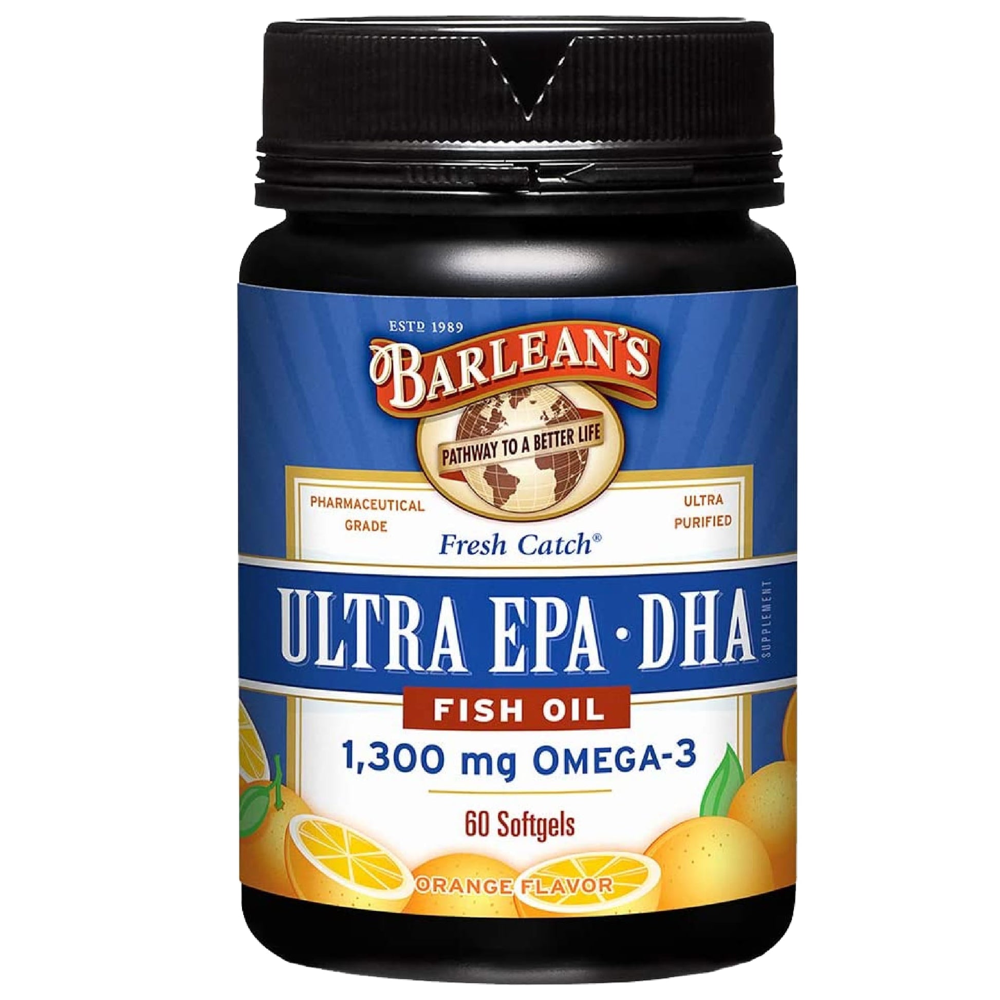 Barlean's Orange Omega-3 Fish Oil Softgels, 60 Count