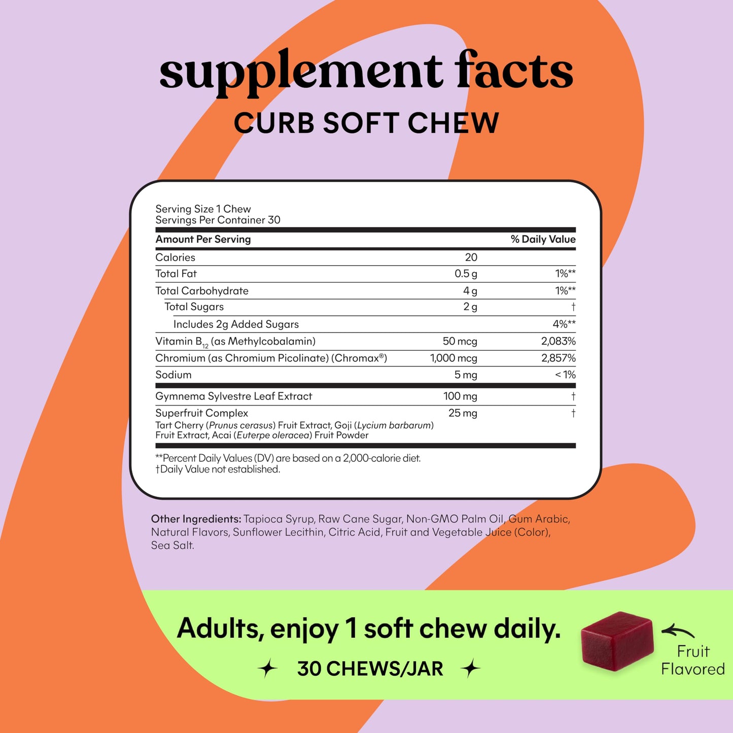 Lemme Curb Cravings Soft Chews Chewable 30 Count