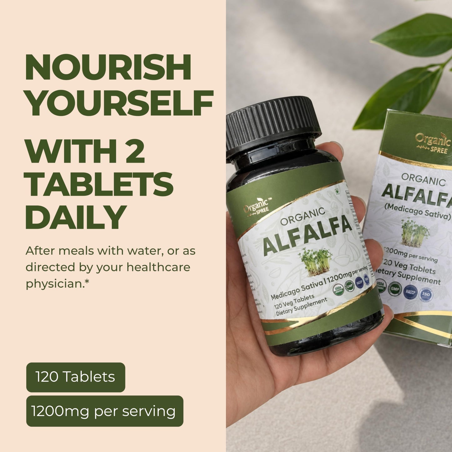ORGANIC SPREE Alfalfa Tablets 120