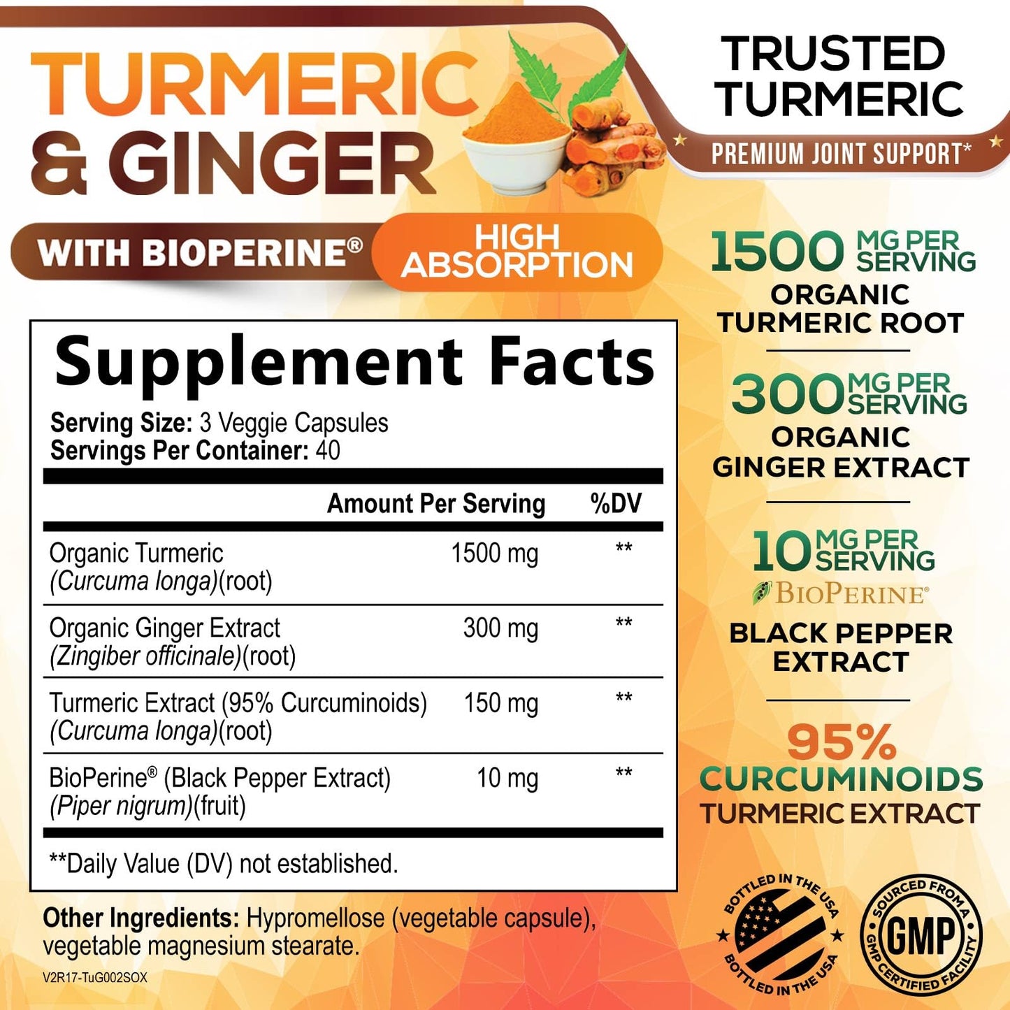 Nature's Nutrition Turmeric Curcumin Supplement Capsule 120