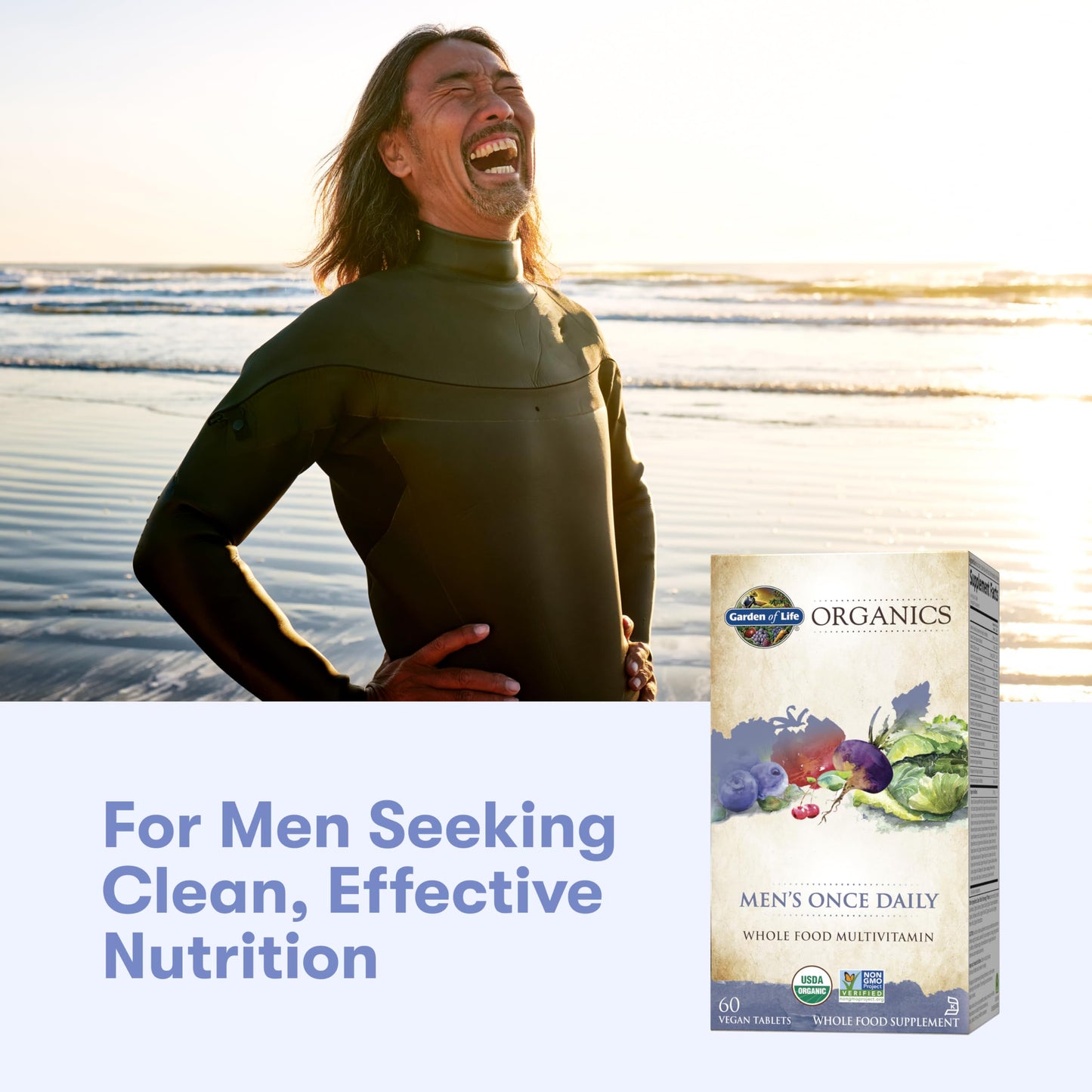 Garden of Life Once Daily Whole Food Multivitamin for Men 360 Tablets