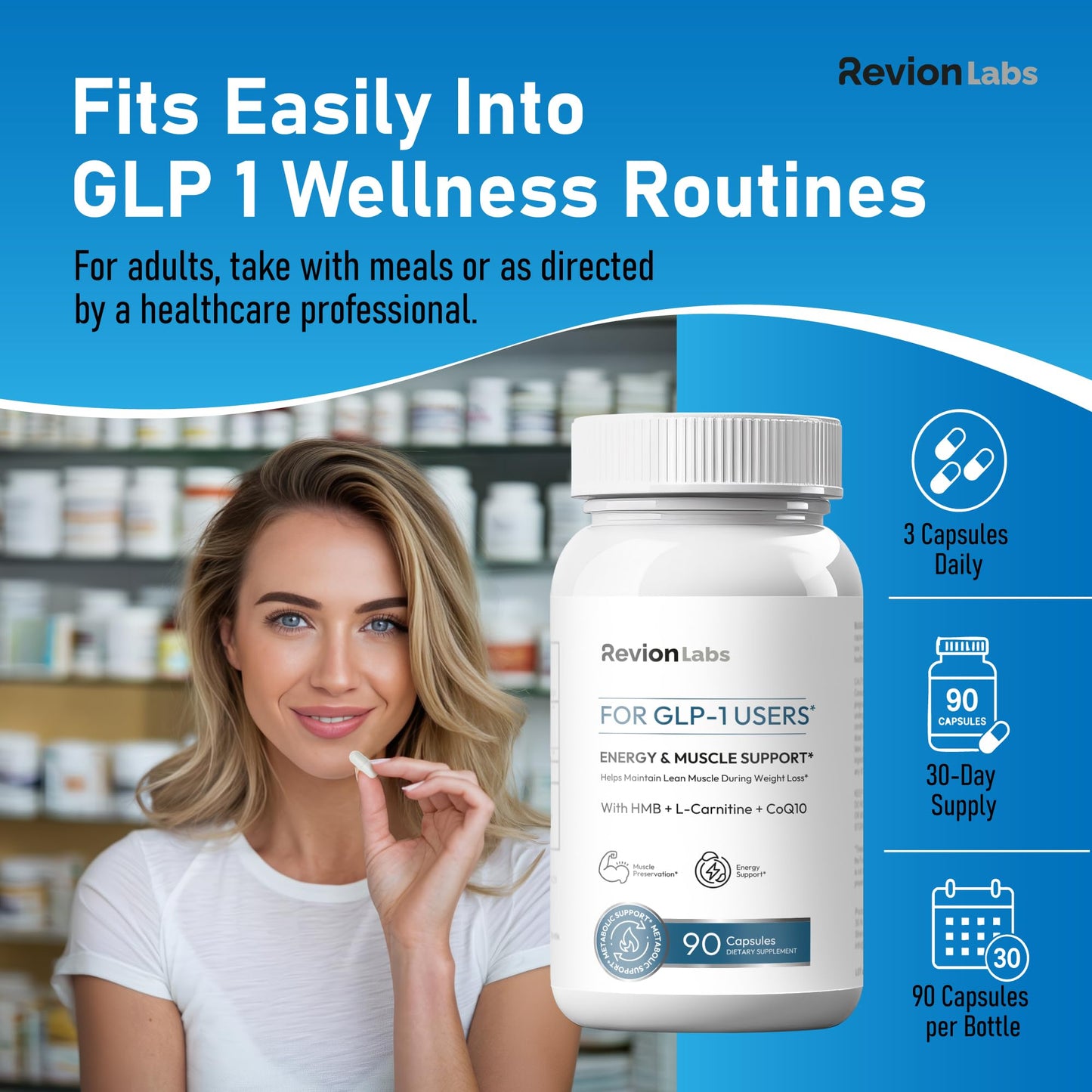 Revion LABS GLP-1 Companion Capsules 90