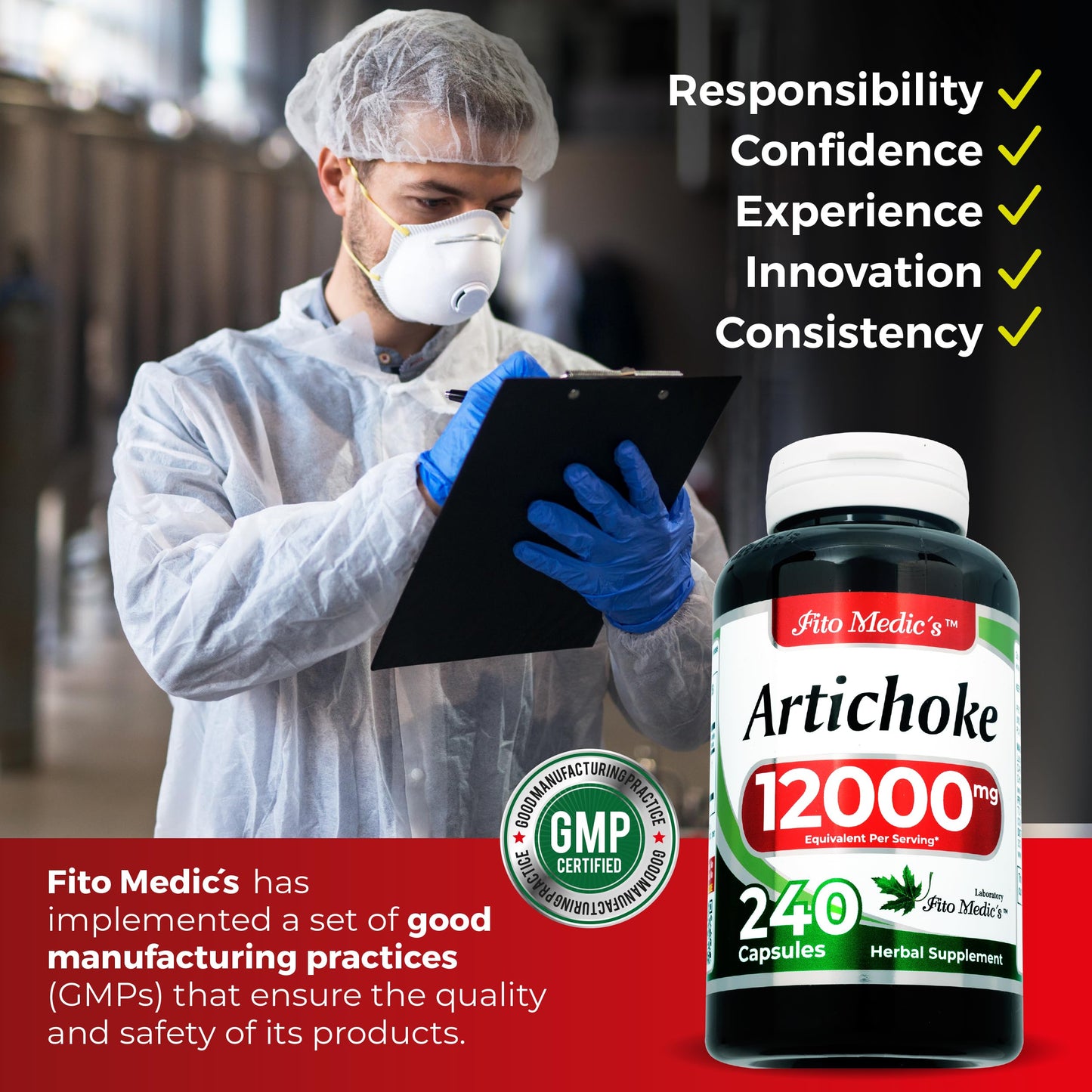 FITO MEDIC'S Artichoke Capsules 240 Count
