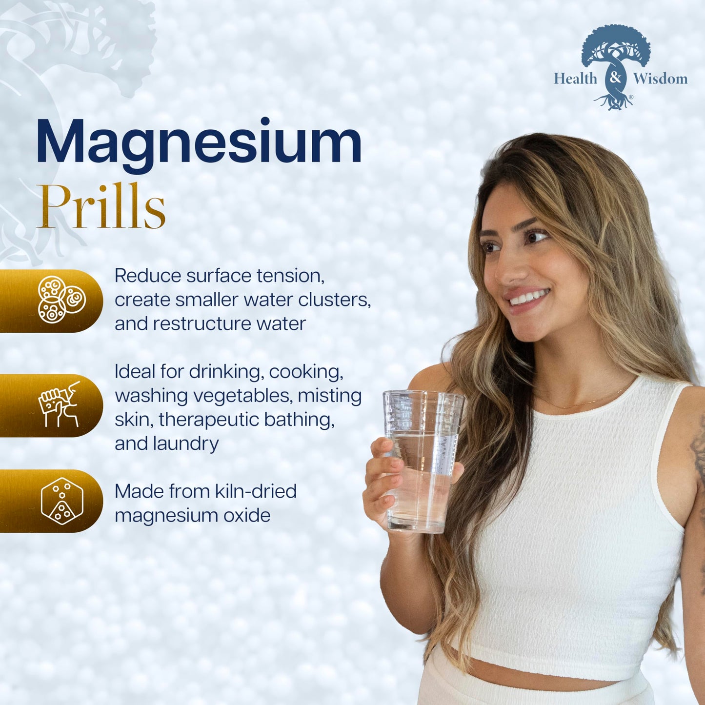 Health and Wisdom Magnesium Prills Powder 3.17 oz