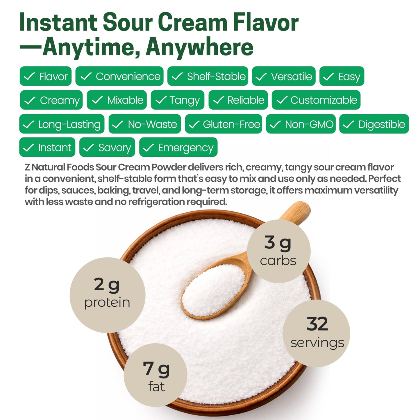 Z Natural Foods Sour Cream Powder Powder 16