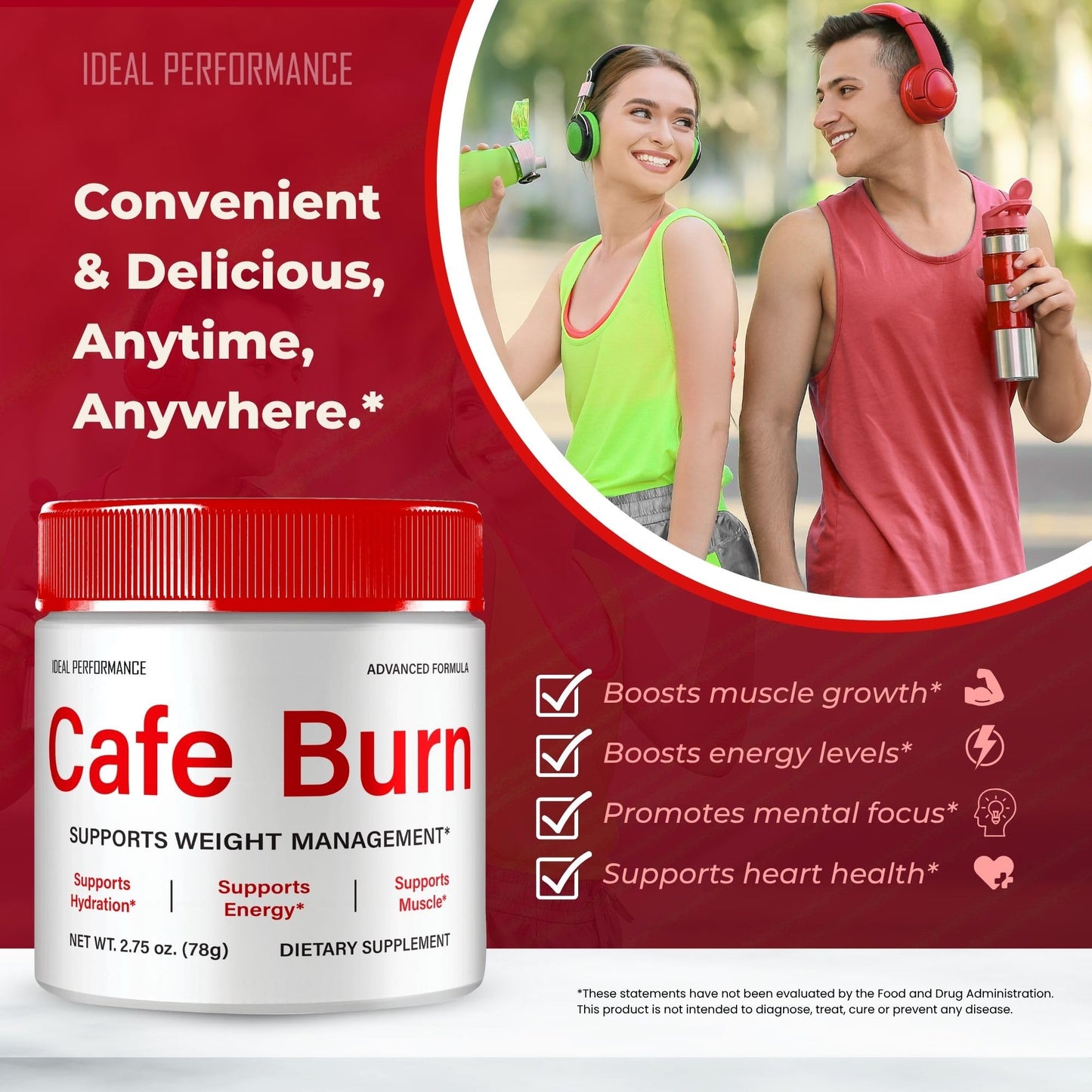 IDEAL PERFORMANCE Cafe Burn Powder 6 oz