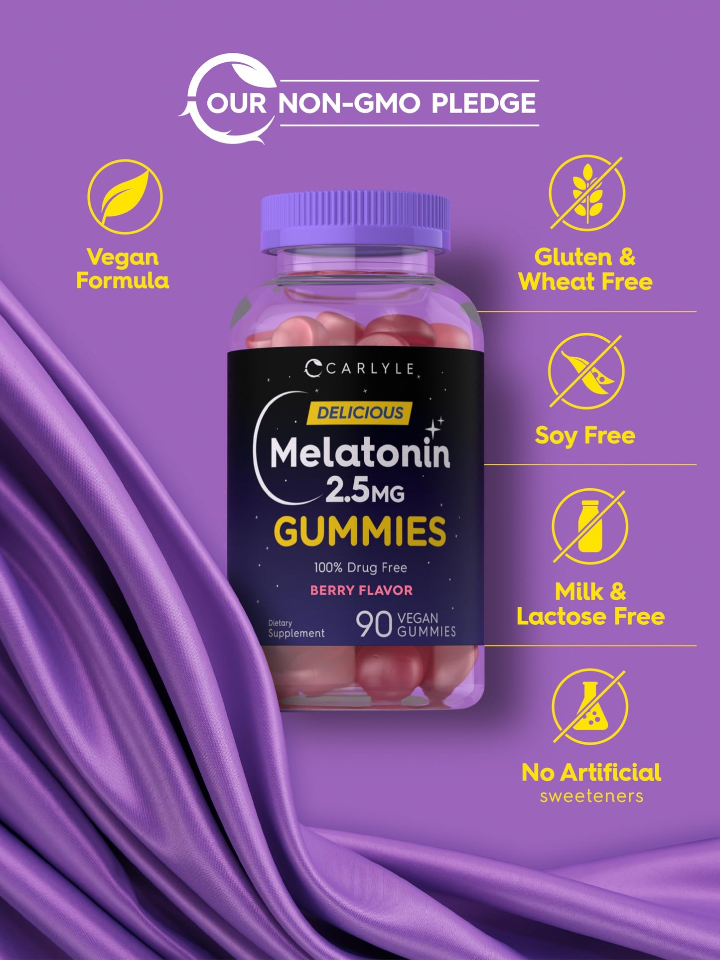 Carlyle Melatonin 2.5 mg Gummies, 90 Count