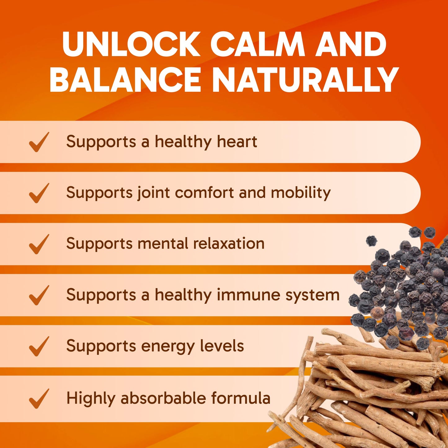 Clinical Effects Ashwagandha with Black Pepper for Stamina and Calm Capsules - 60 Capsules