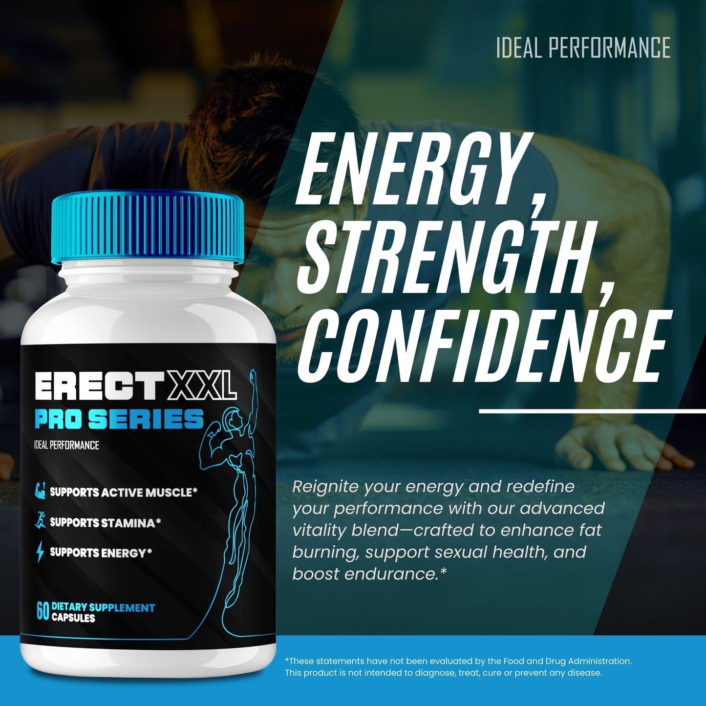 IDEAL PERFORMANCE Erect XXL Pro Series Capsules, 180 Count