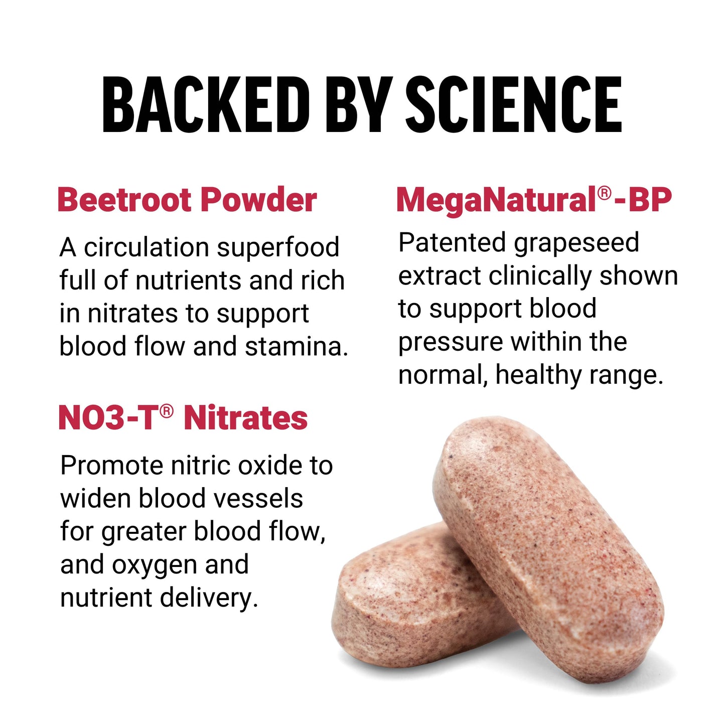 Force Factor Total Beets Nitric Oxide Supplement Tablets, 240 Count