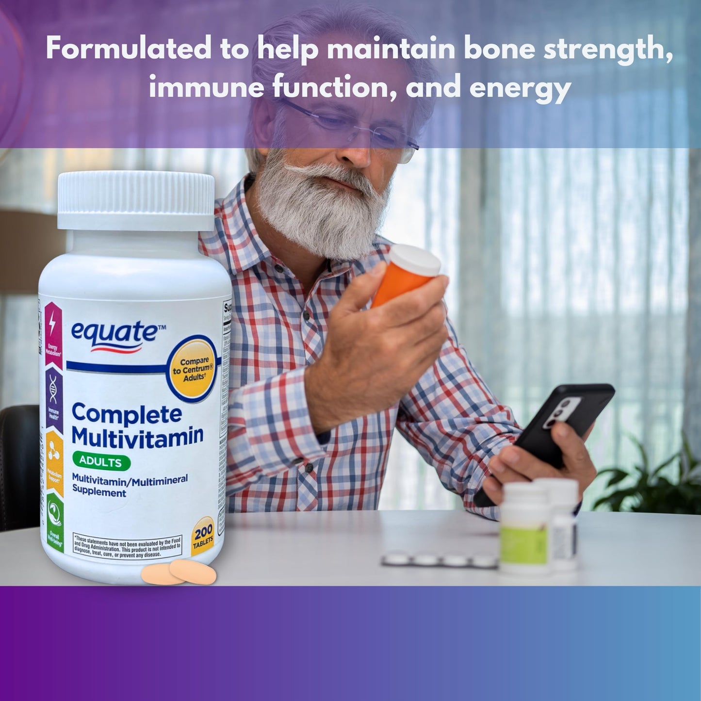 FUSION SHOP STORE Multivitamin Multimineral Supplement Tablets 200 Count