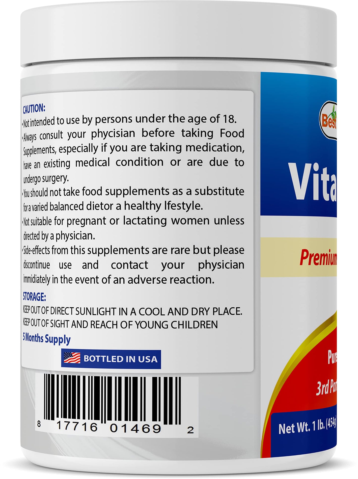 Best Naturals Vitamin C Powder 16 oz