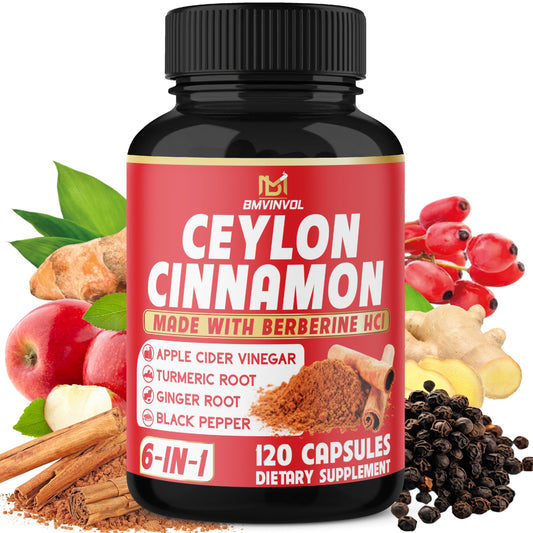 BMVINVOL Ceylon Cinnamon Capsules, 120 Count