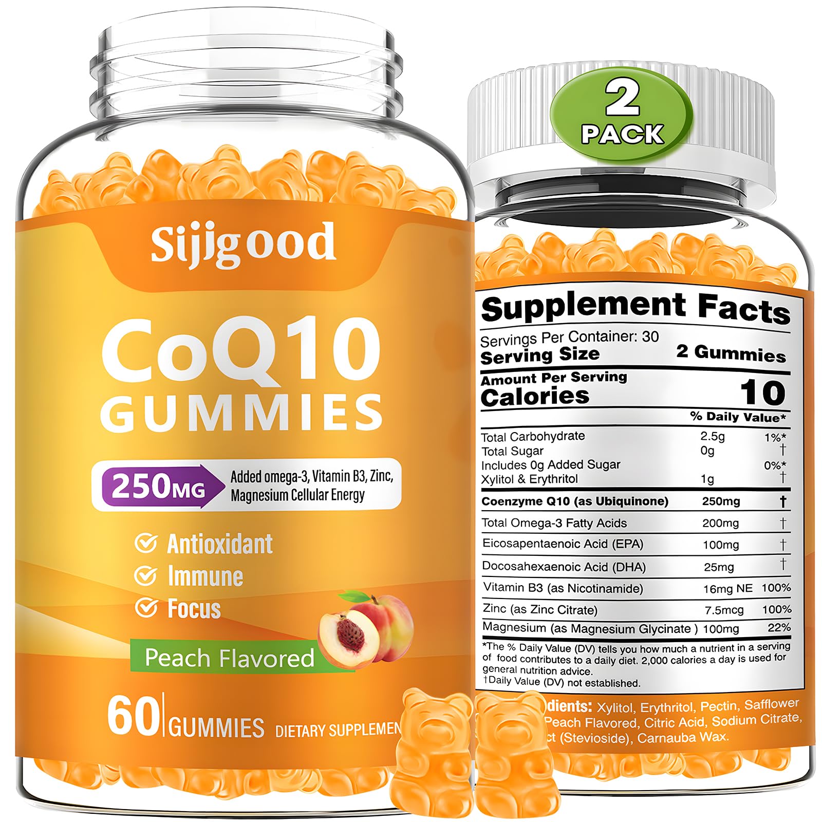 Sijigood CoQ10 Gummies 120 Cts