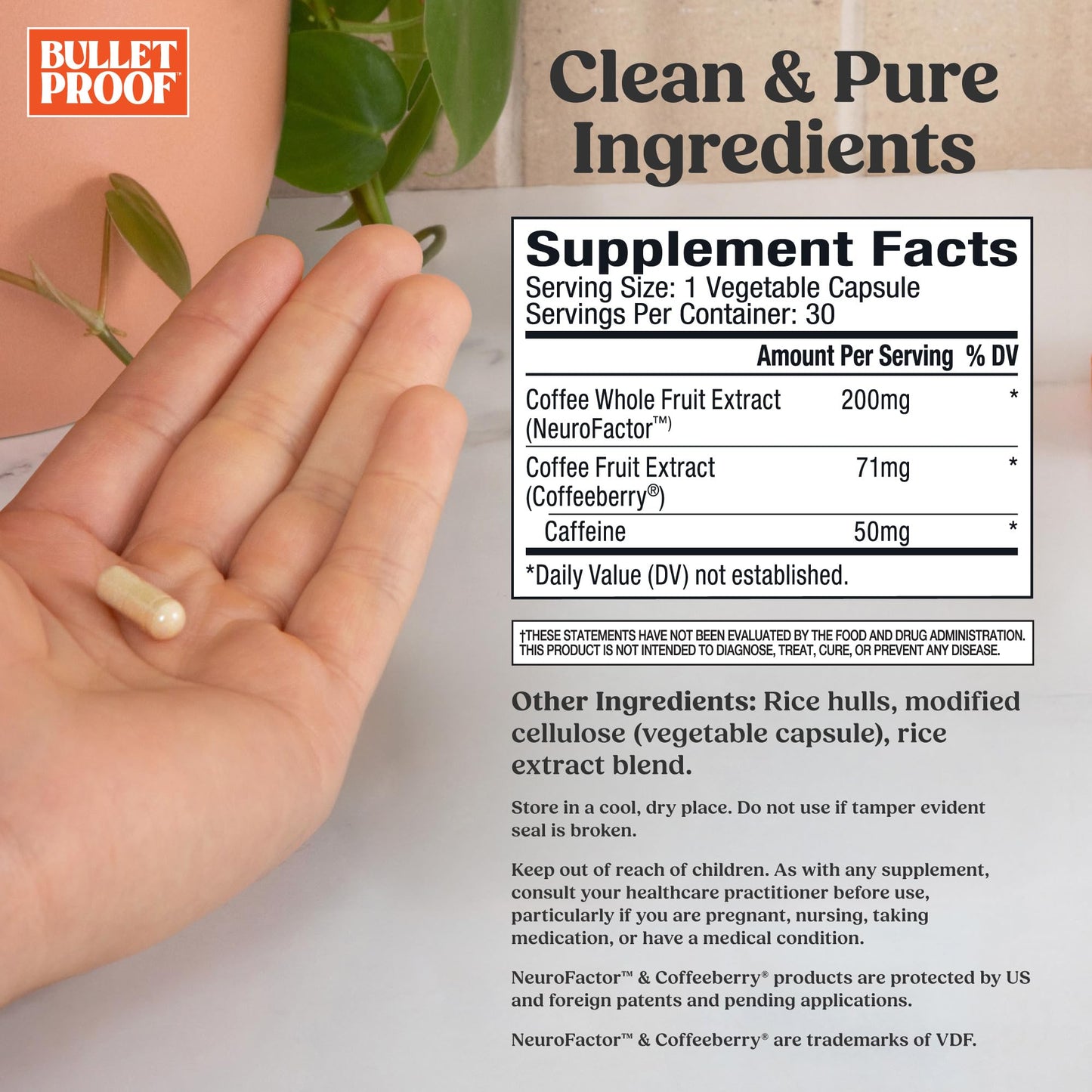 Bulletproof Energy and Focus Capsules, 30 Capsules