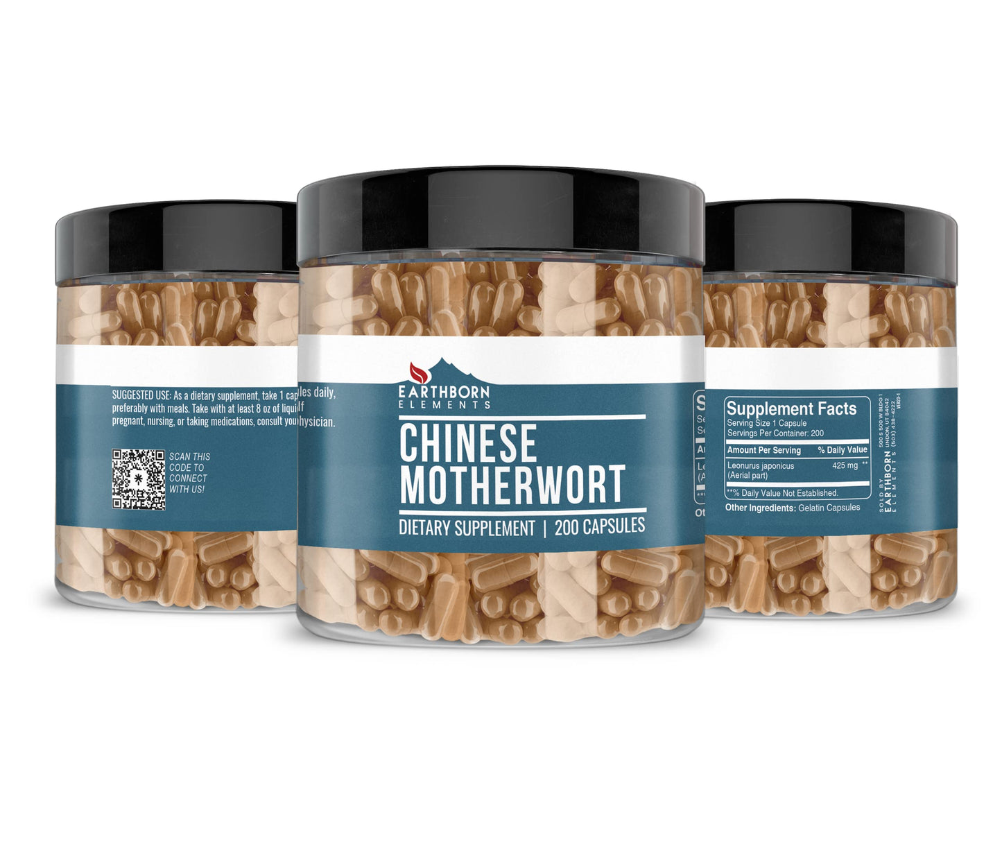 Earthborn Elements Chinese Motherwort & Dong Quai Capsules, 2-Pack, 200 Capsules