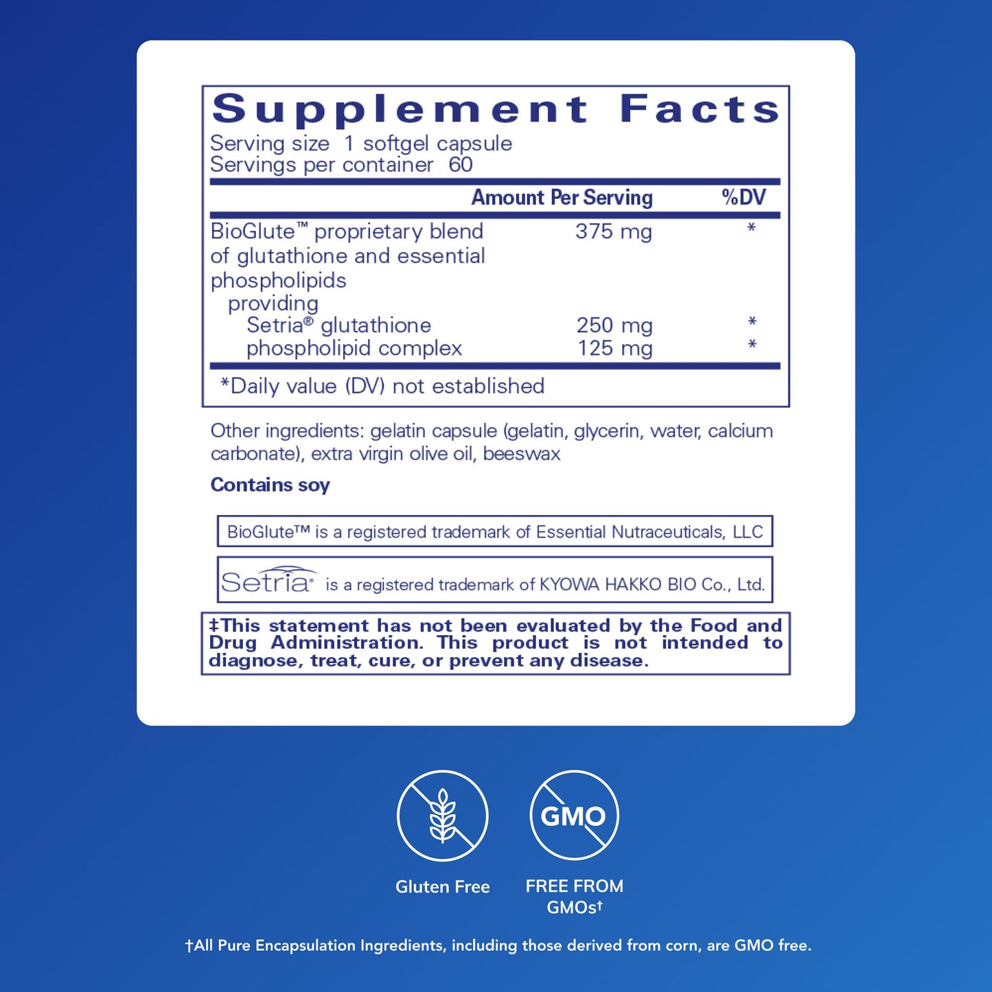Pure Encapsulations Liposomal Glutathione Softgel 60