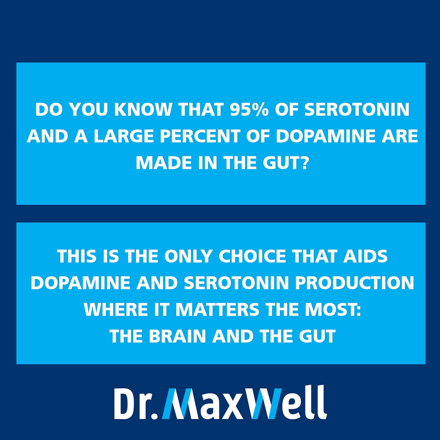 Dr. Maxwell Serotonin and Dopamine Supplements with Mood Probiotic 5in1 Capsules, 60 Count