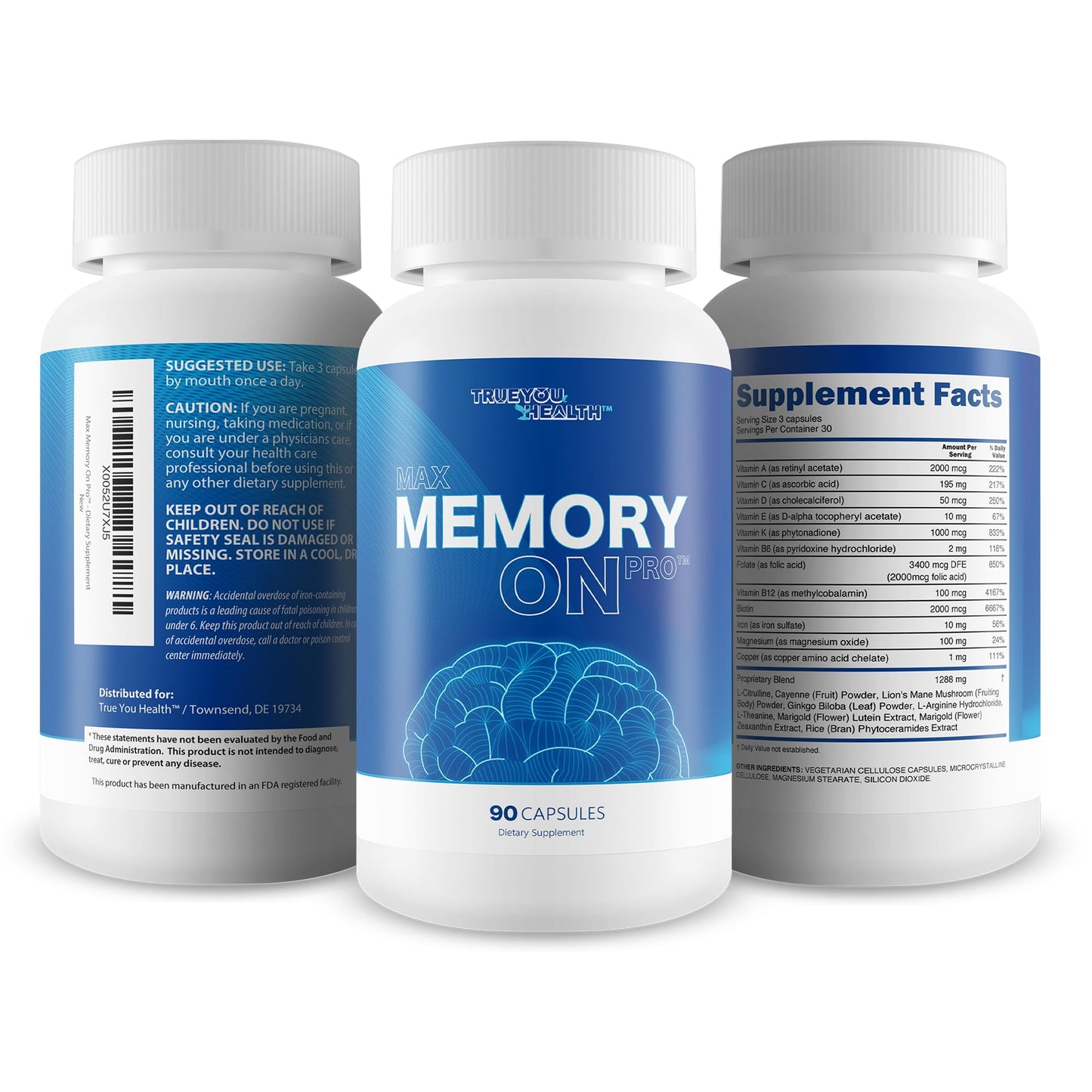 True You Health Max Memory On Pro 90 Capsules