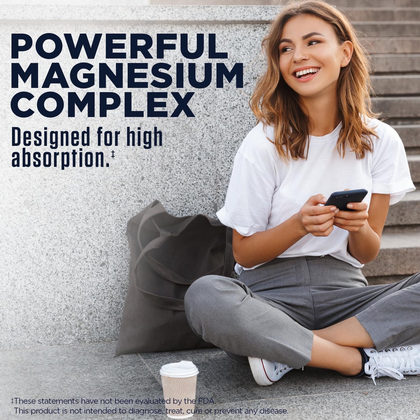KAL Magnesium 400 mg Broad Spectrum Chelated Magnesium (Citrate, Malate, Lysinate, Tartrate, Lactate, Orotate) Tablet, 60 Count