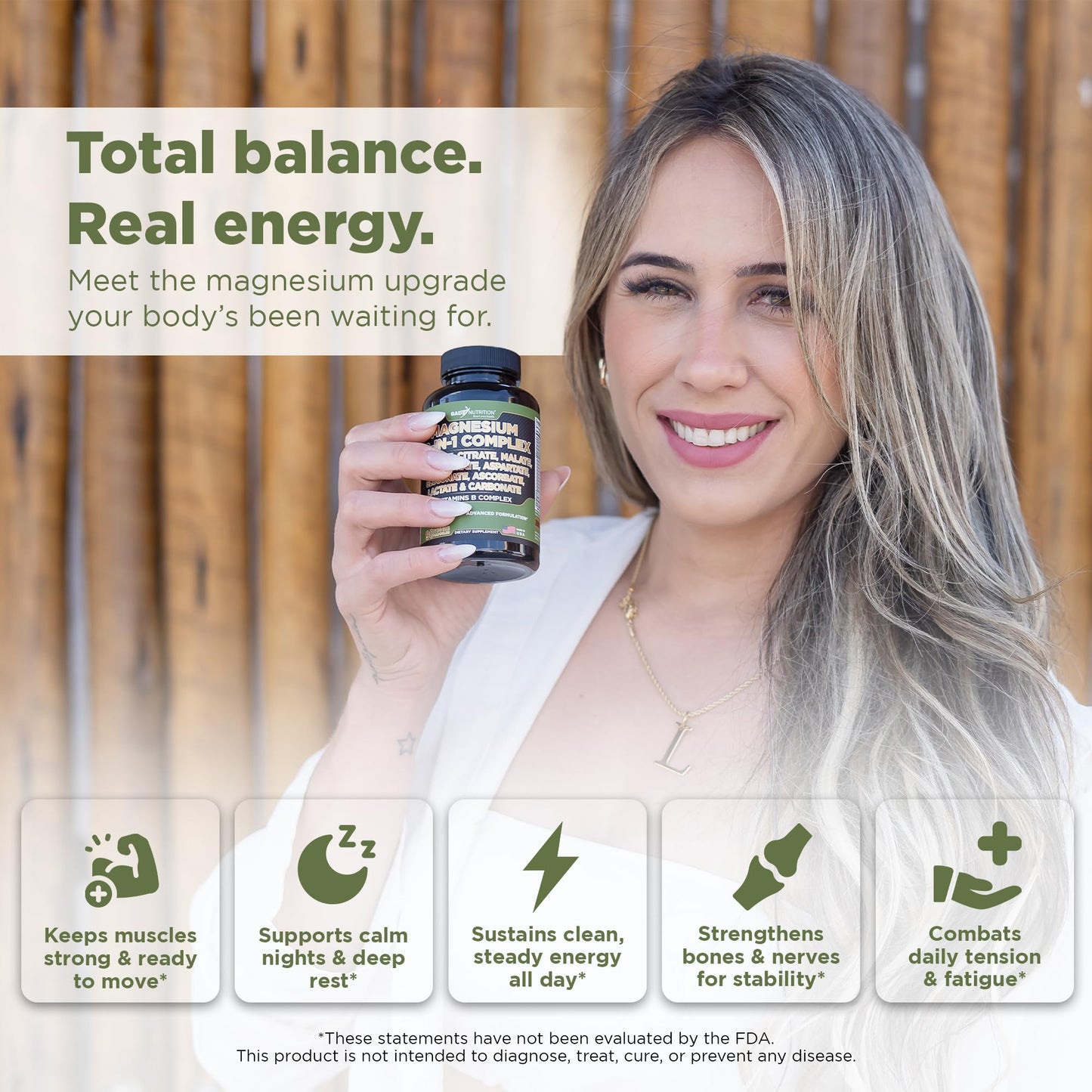 GADE NUTRITION BOOST YOUR HEALTH Magnesium Complex 10 in 1 Capsule, 90 Count