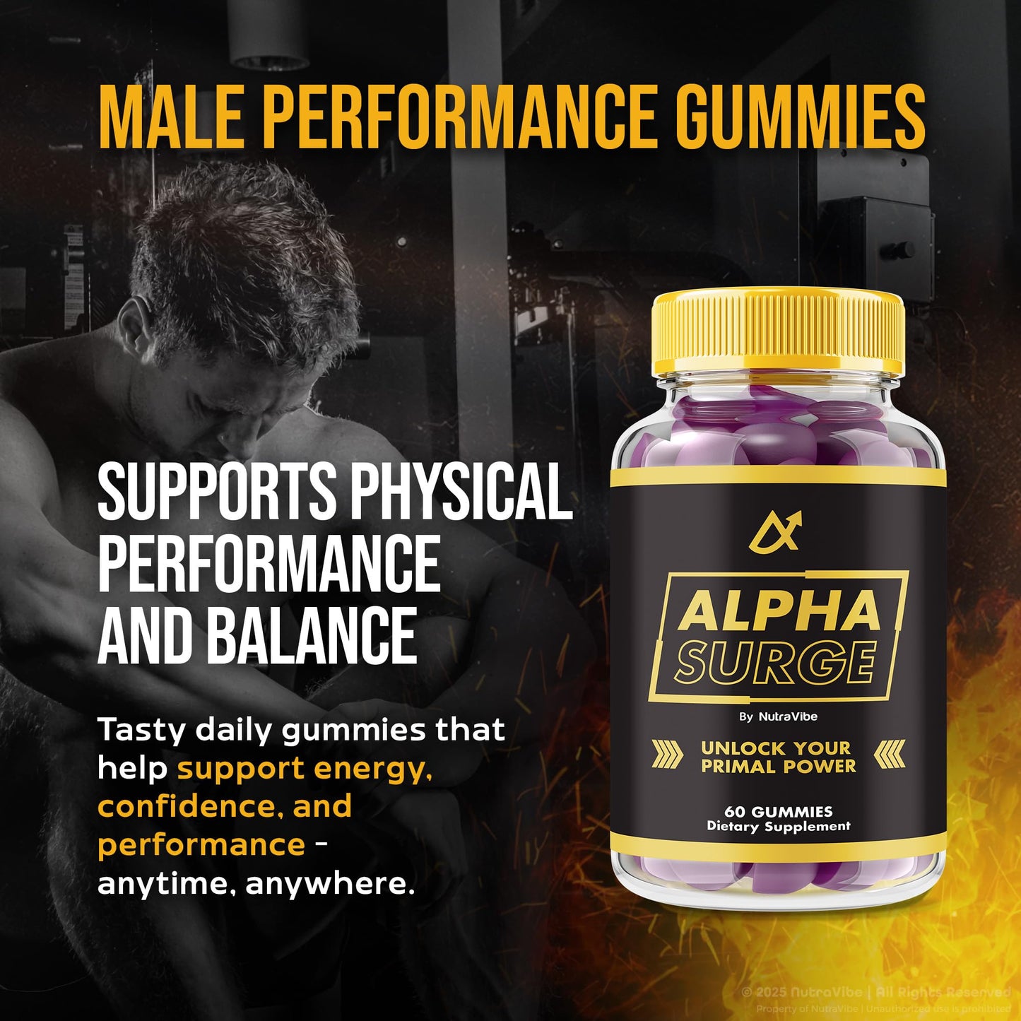 NutraVibe Alpha Surge Gummies 60 Count