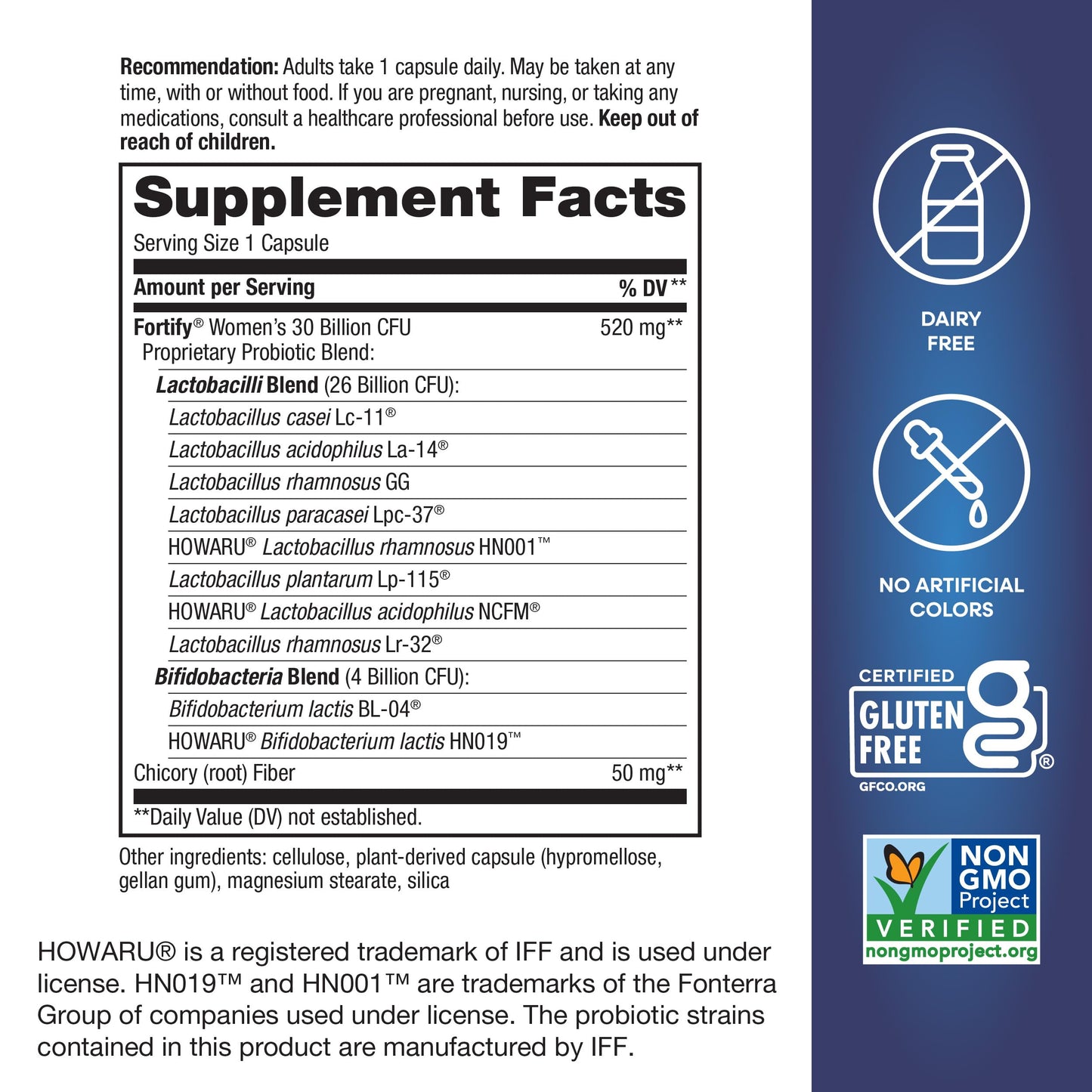 Nature's Way Fortify Women’s Probiotic 30 Billion CFU, Daily Multi-Strain Probiotic for Digestive, Vaginal, and Immune Support, Once-Daily Capsule, 30 Capsules
