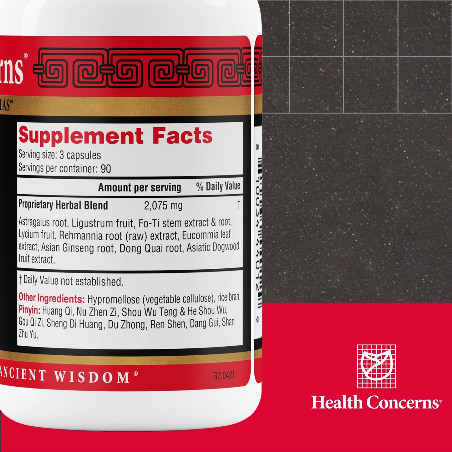 Health Concerns Astra Essence Herbal Tonic Support Supplement Traditional Chinese Medicine for Vitality, Memory, Dizziness, Vertigo, Recovery & Immune Support Capsule 90