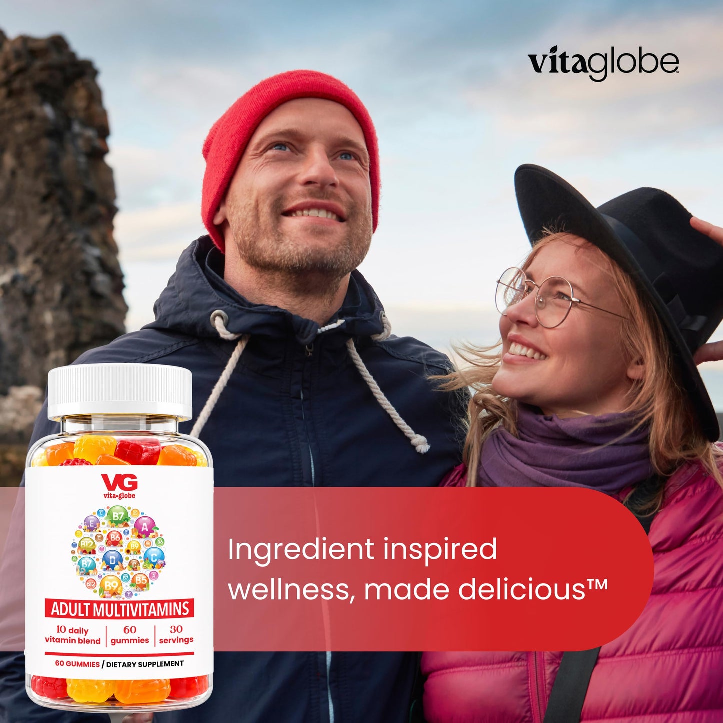 VITA GLOBE Adult Multivitamin Gummies 60 Gummies