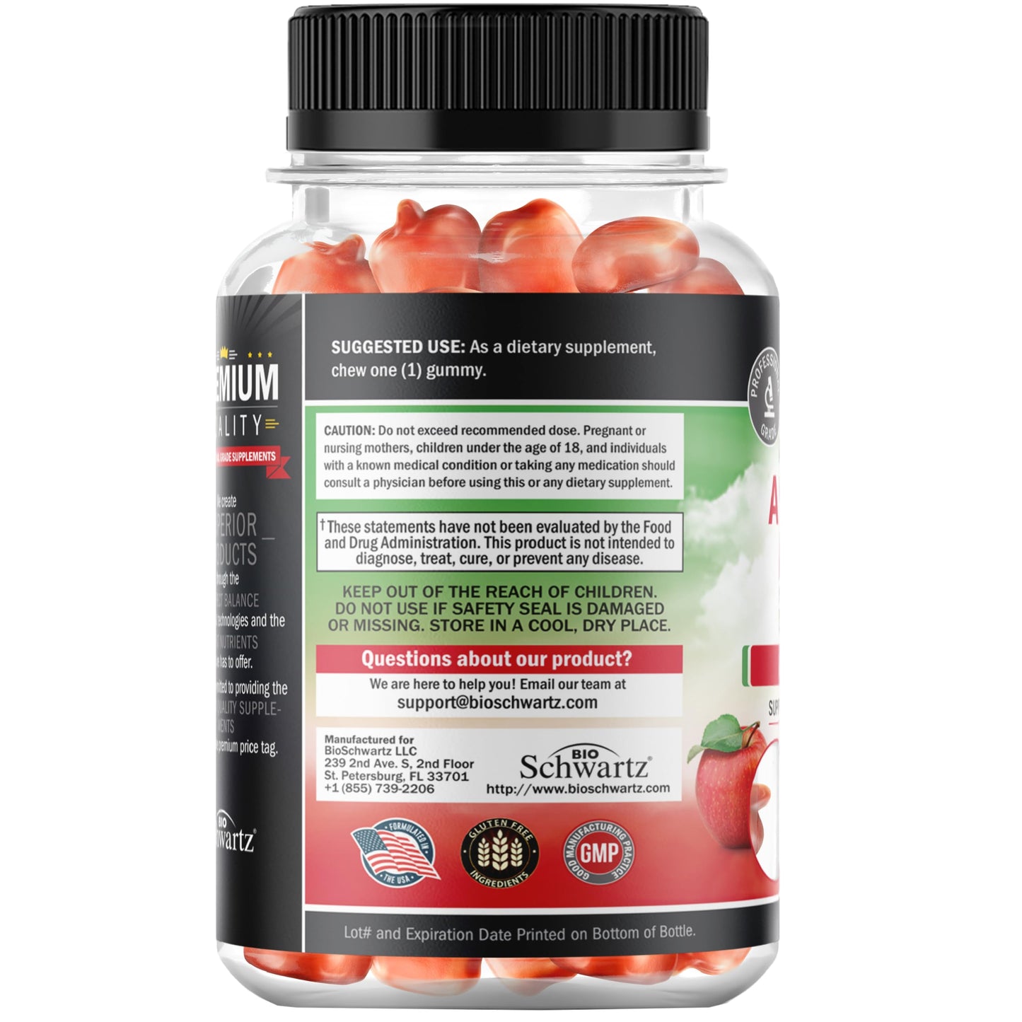 BioSchwartz Apple Cider Vinegar Gummies 90 Count
