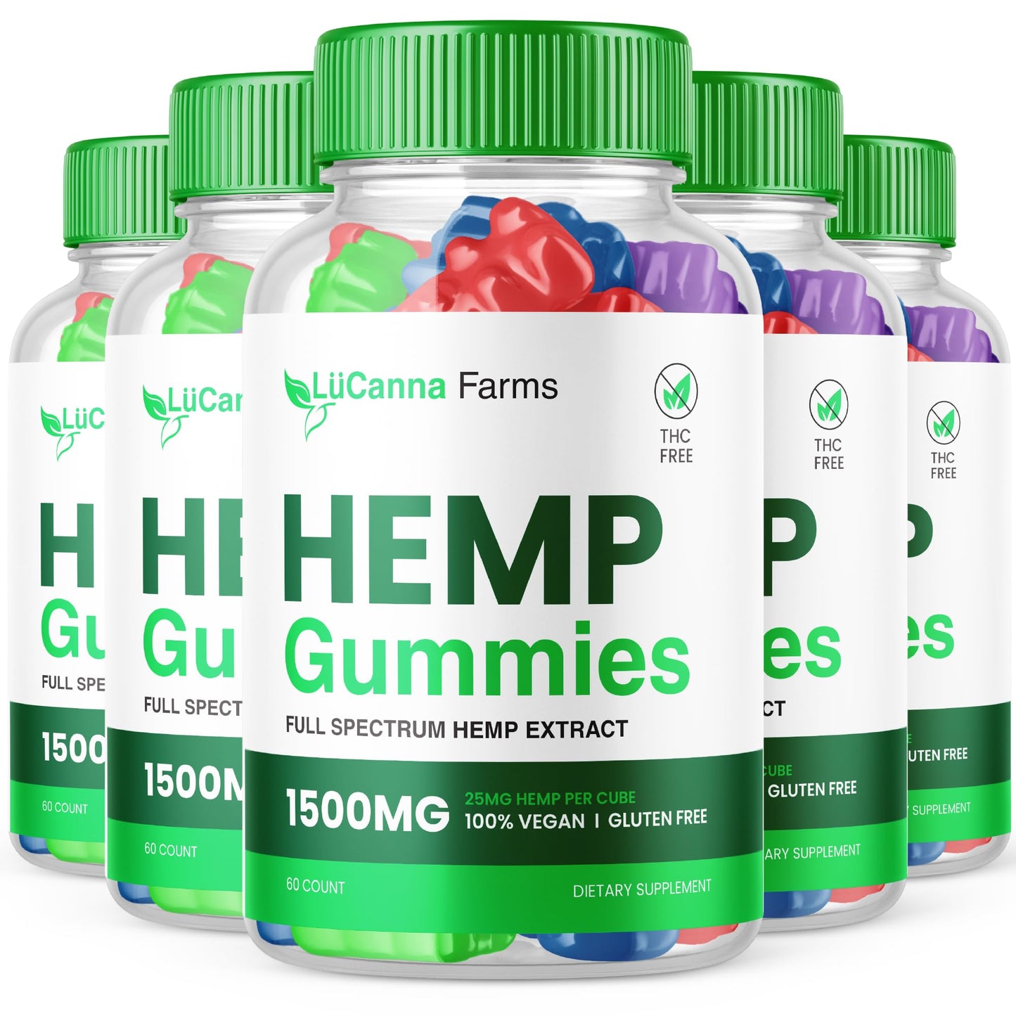Purvia Lucanna Farms Hemp Gummies 300 Gummies