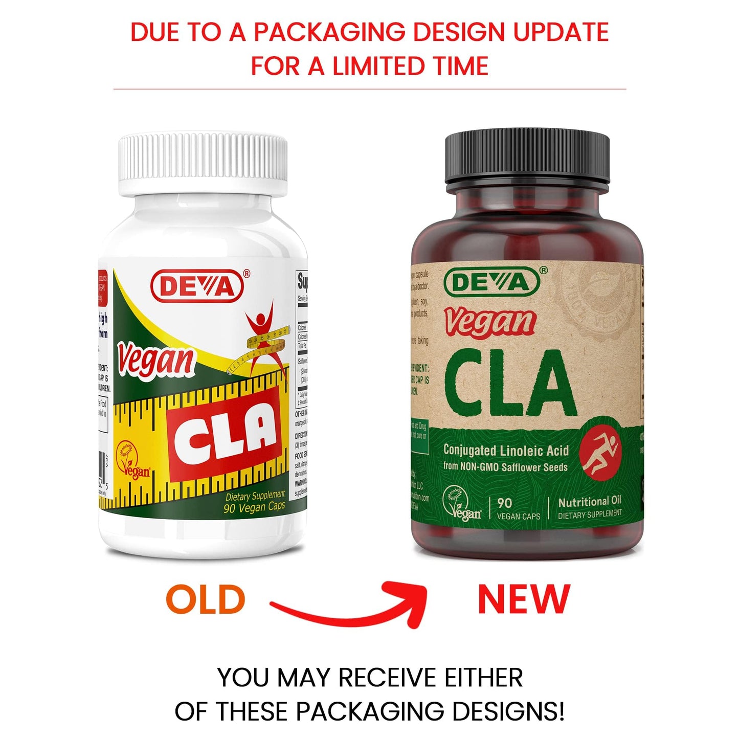 DEVA Conjugated Linoleic Acid (CLA) Vegan Vitamins Capsules, 90 Count