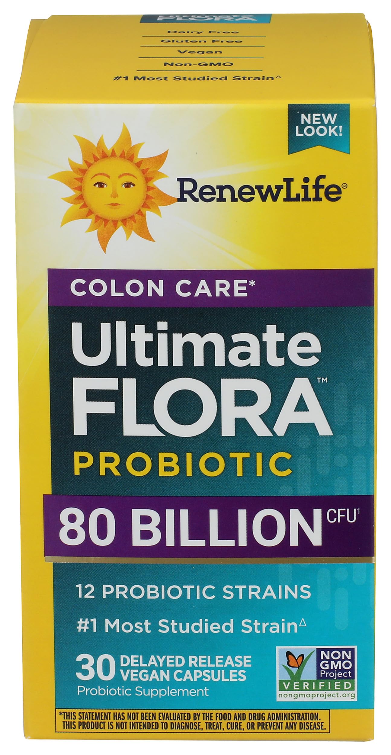 Renew Life Probiotic 80B Colon Care Capsule 30 Count