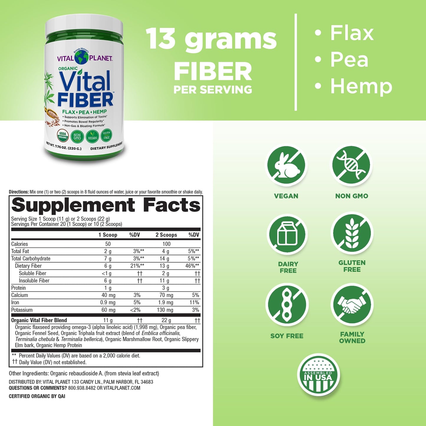 Vital Planet Whole Body Internal Cleansing Kit with Vital Cleanse 14-Day 2-Part Program, Vital Fiber, Vital Gut Renew, and Vital Flora Ultra Shelf Stable 30 Capsule Probiotic, Powder and Capsules, 86