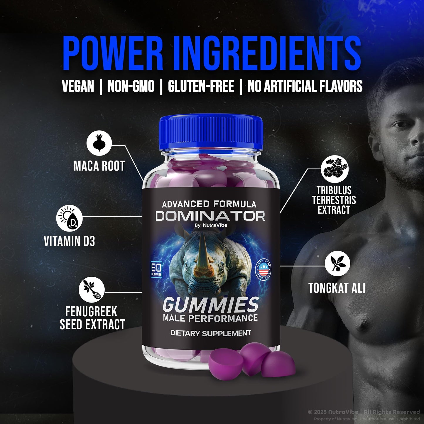 NutraRize Dominator Gummies 180 Gummies