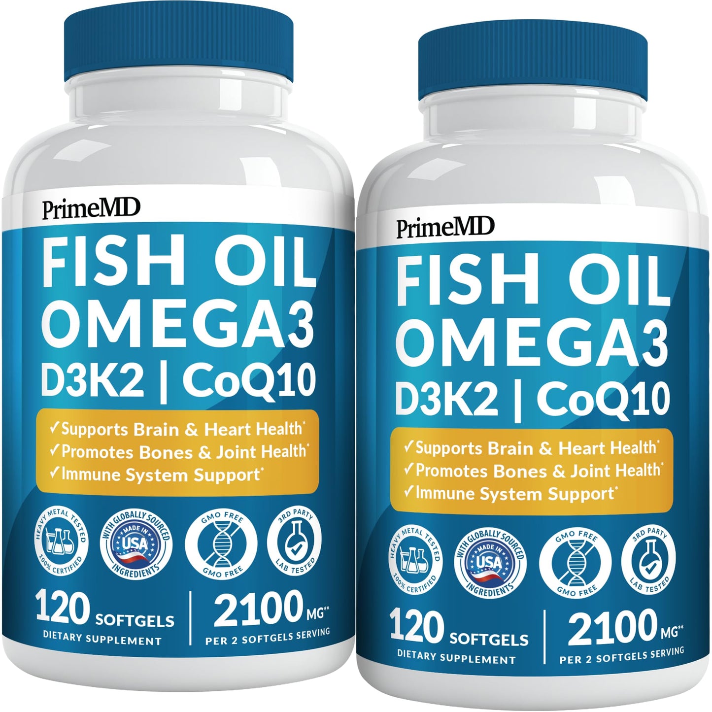 PrimeMD 5-in-1 Fish Oil Omega-3 Softgels, 240-Count