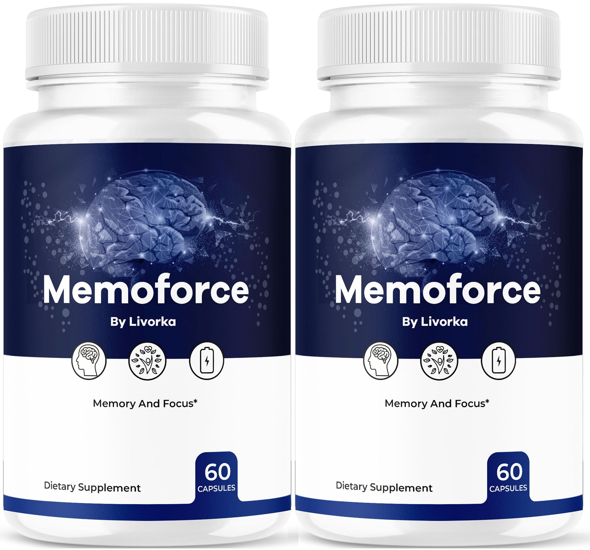 LIVORKA Memoforce Brain Supplement Capsules, 120 Capsules