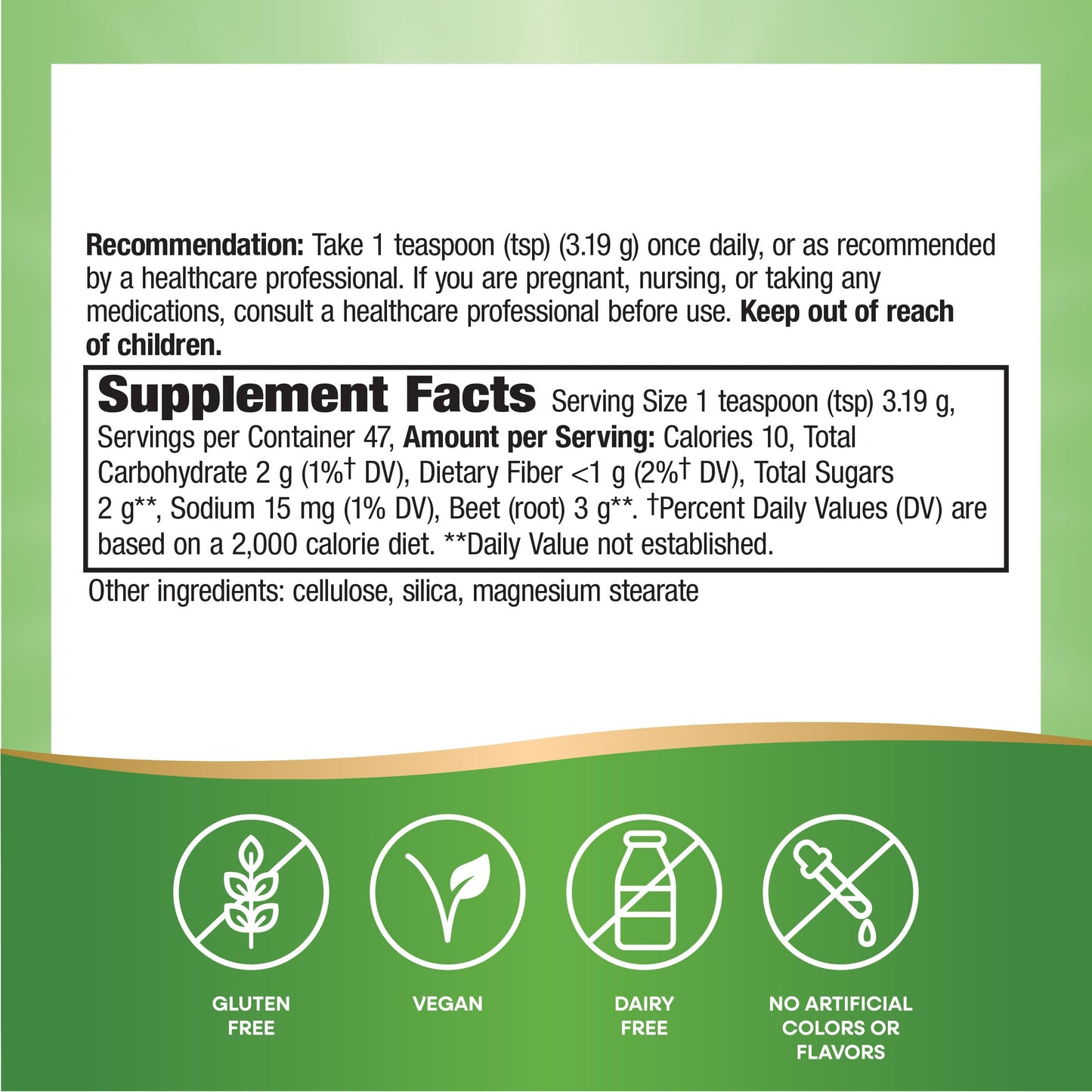 Nature's Way Beet Root Powder, 5 oz