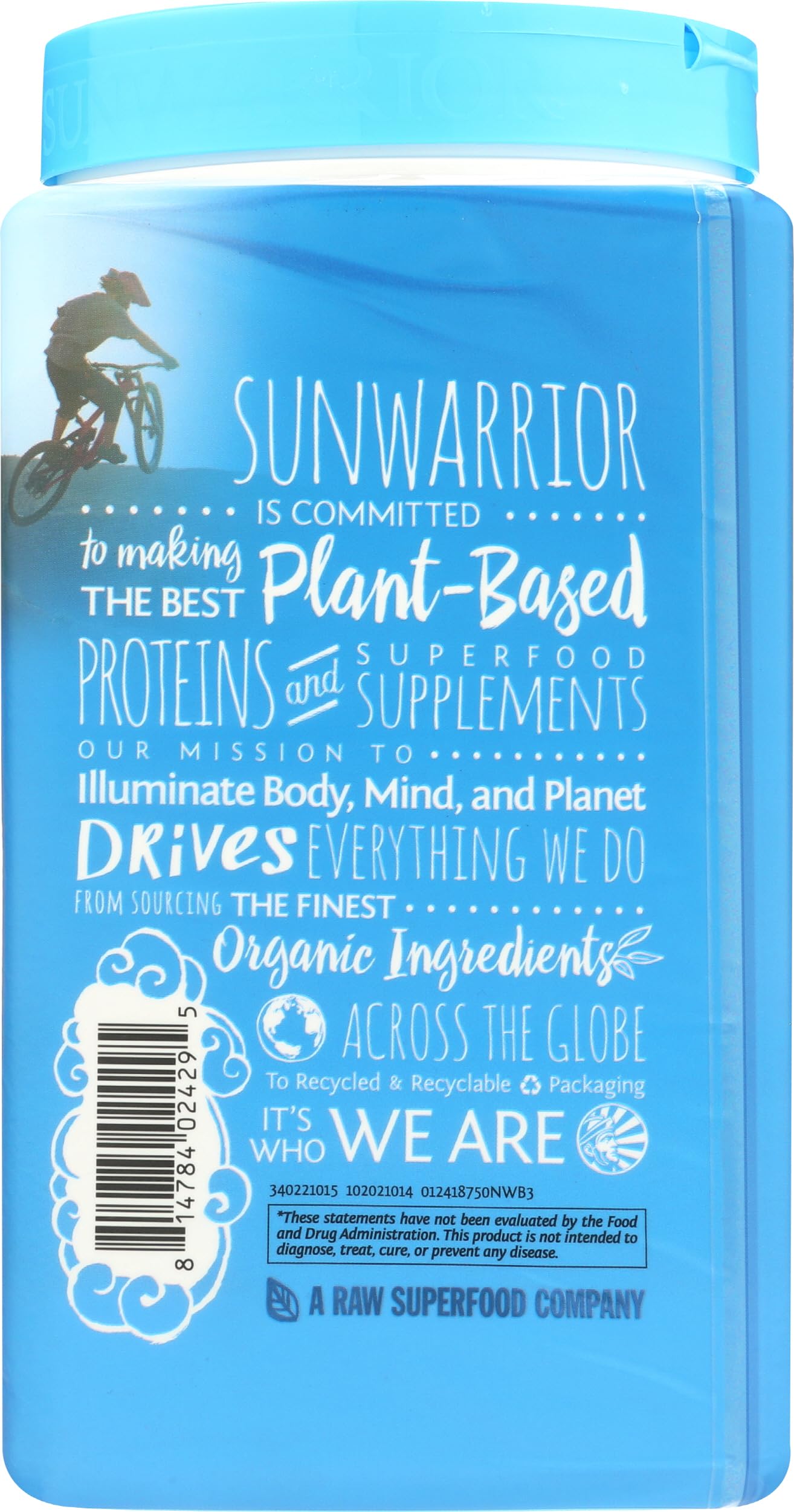 Sunwarrior Warrior Blend Vegan Organic Protein Powder, 30 Servings