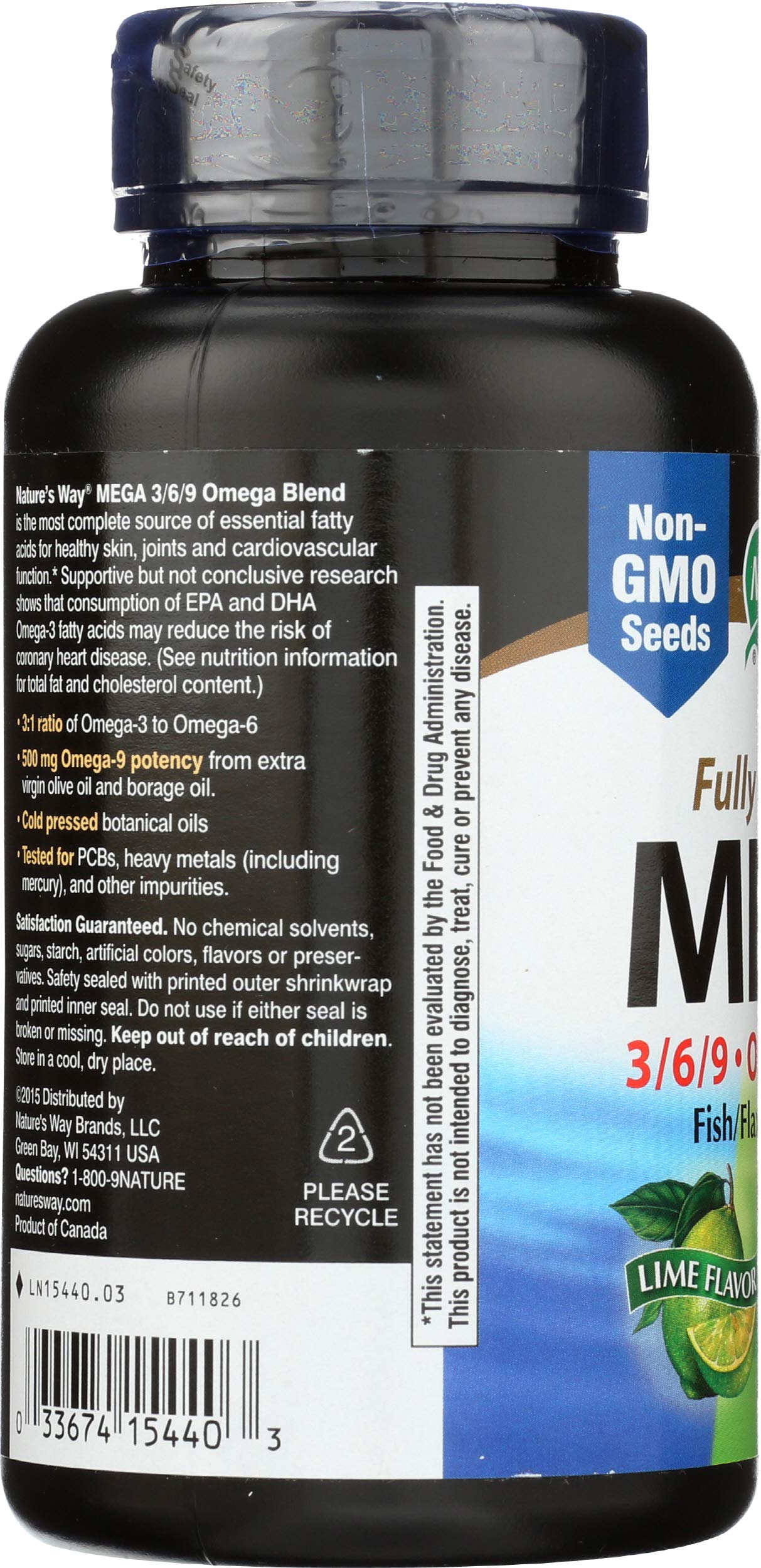 Nature's Way Mega 3/6/9 Omega Blend 1350mg Softgels 90